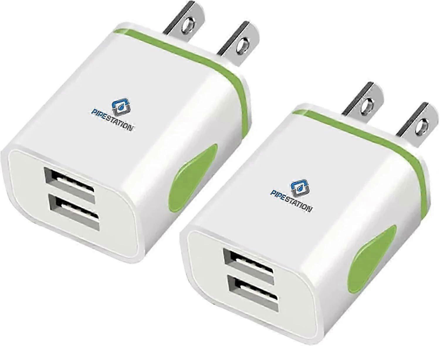 -US-Steckeradapter mit USB-Anschluss, 2er-Pack - 2 USB-Anschlüsse für einfaches Reisen in den USA, -US-Steckeradapter.