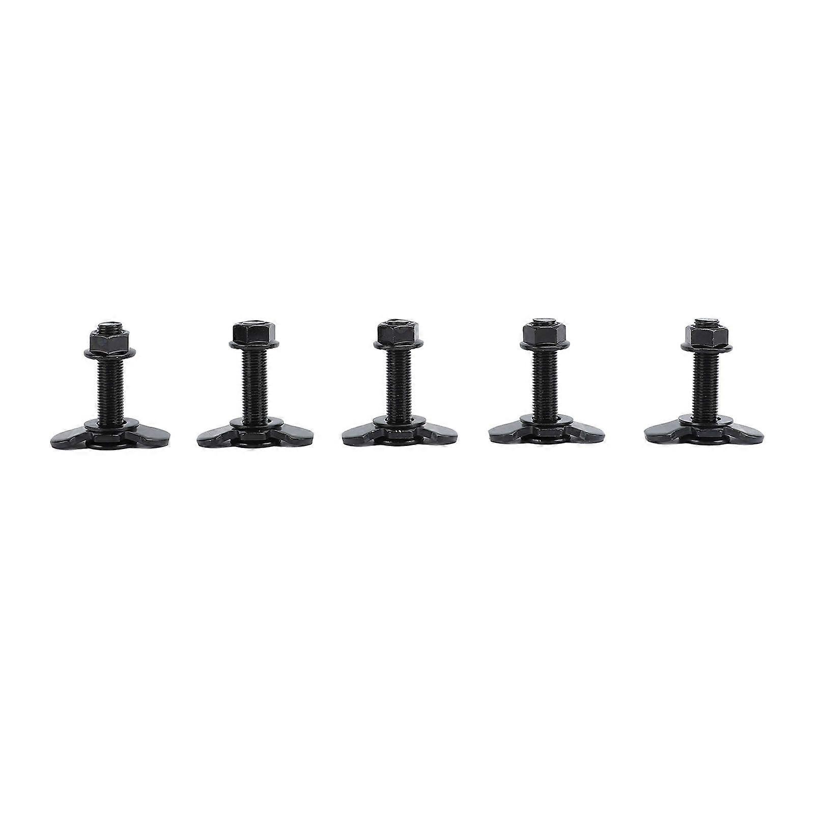 5 Pcs L Track Double Threaded Stud Nut 1323lbs Load Carbon Steel M10x45mm for Truck Bed Trailer Cargo Control Pickup RV ATV MK22797