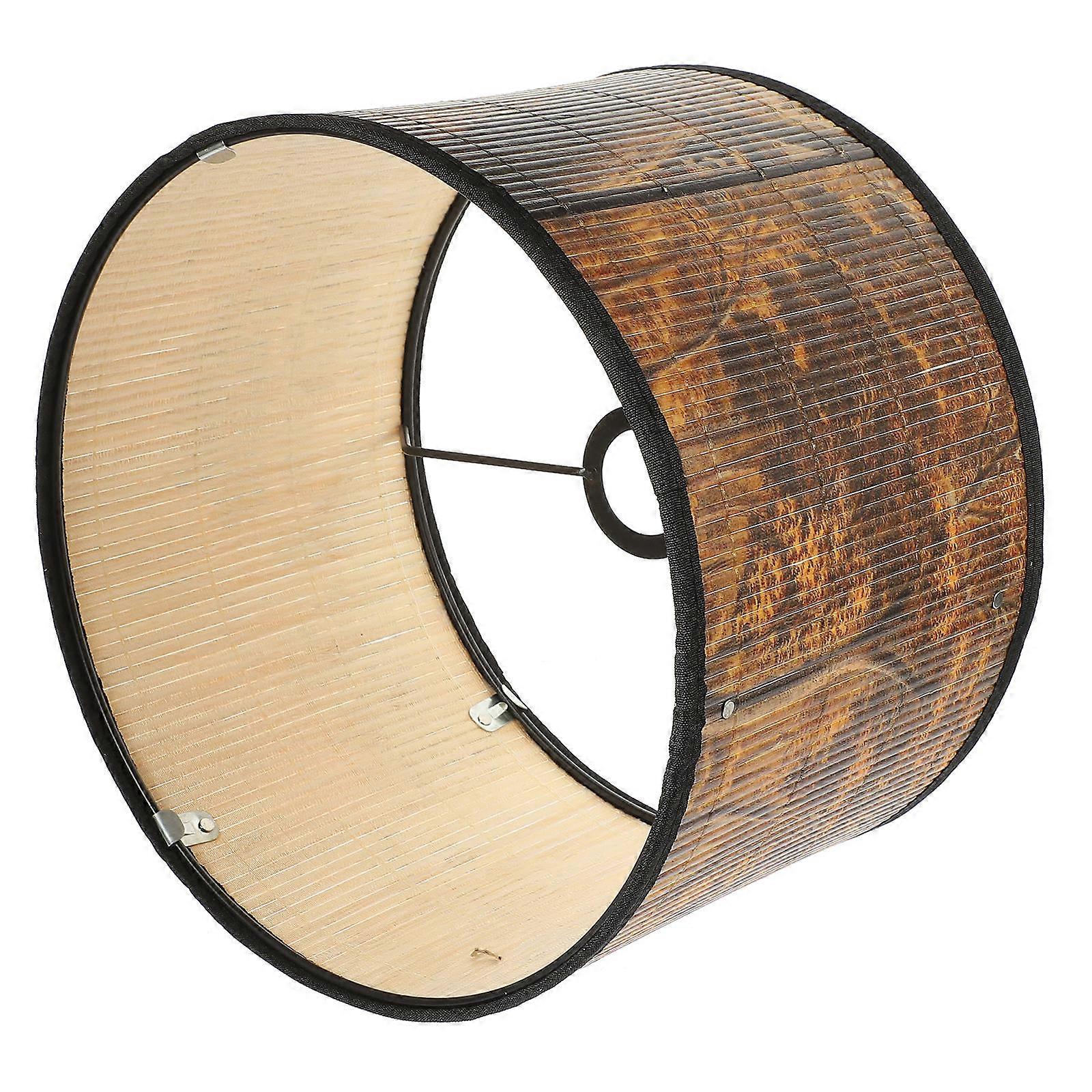 Rustic Modern Bamboo Pendant Lamp Shade for Home and Restaurant Decor – Unique Reusable Light Cover Design, Easy to Install Hanging Light Fixture