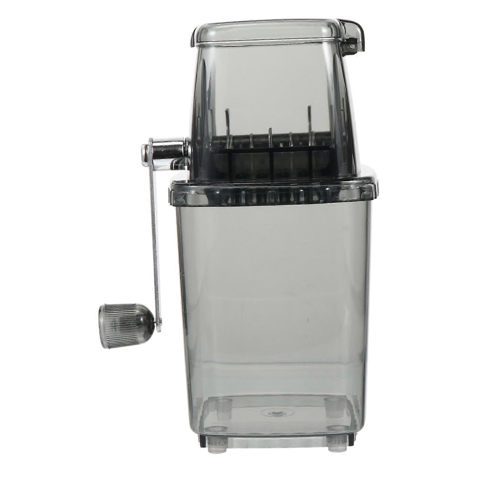 Ice Maker Power Tool Crank Ice Crusher Tool for Crushing Garlic Manual Ice Crusher Snow Ice Crusher Commercial Plastic Can Black 24X15.5X11.5CM