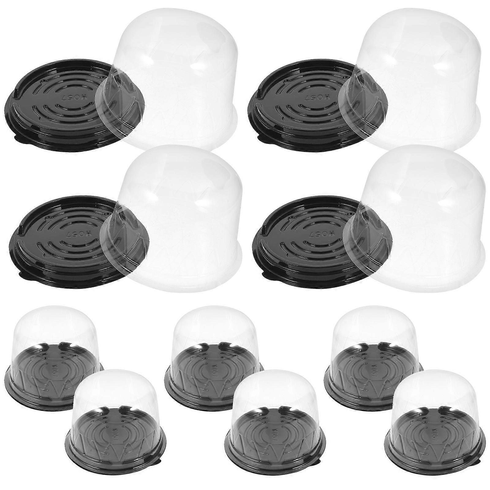 Bakery Boxes Plastic Cake Containers Clear With Lids For Transporting Pastries 4.7X4.7X3.1in 50Pcs