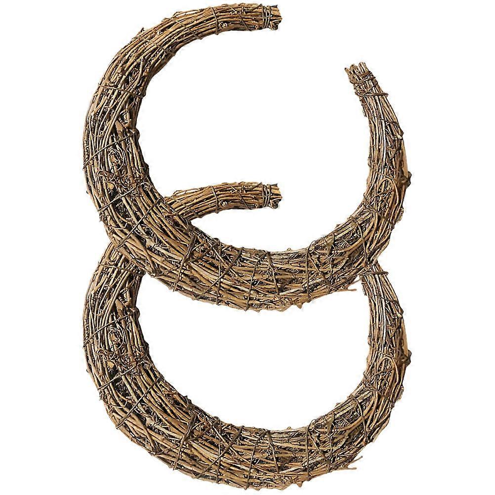 Diy Rattan Ring Rattan Vine Diy Wreath Rattan Frame Home Decor Square 30.00X30.00X4.00Cm 2Pcs