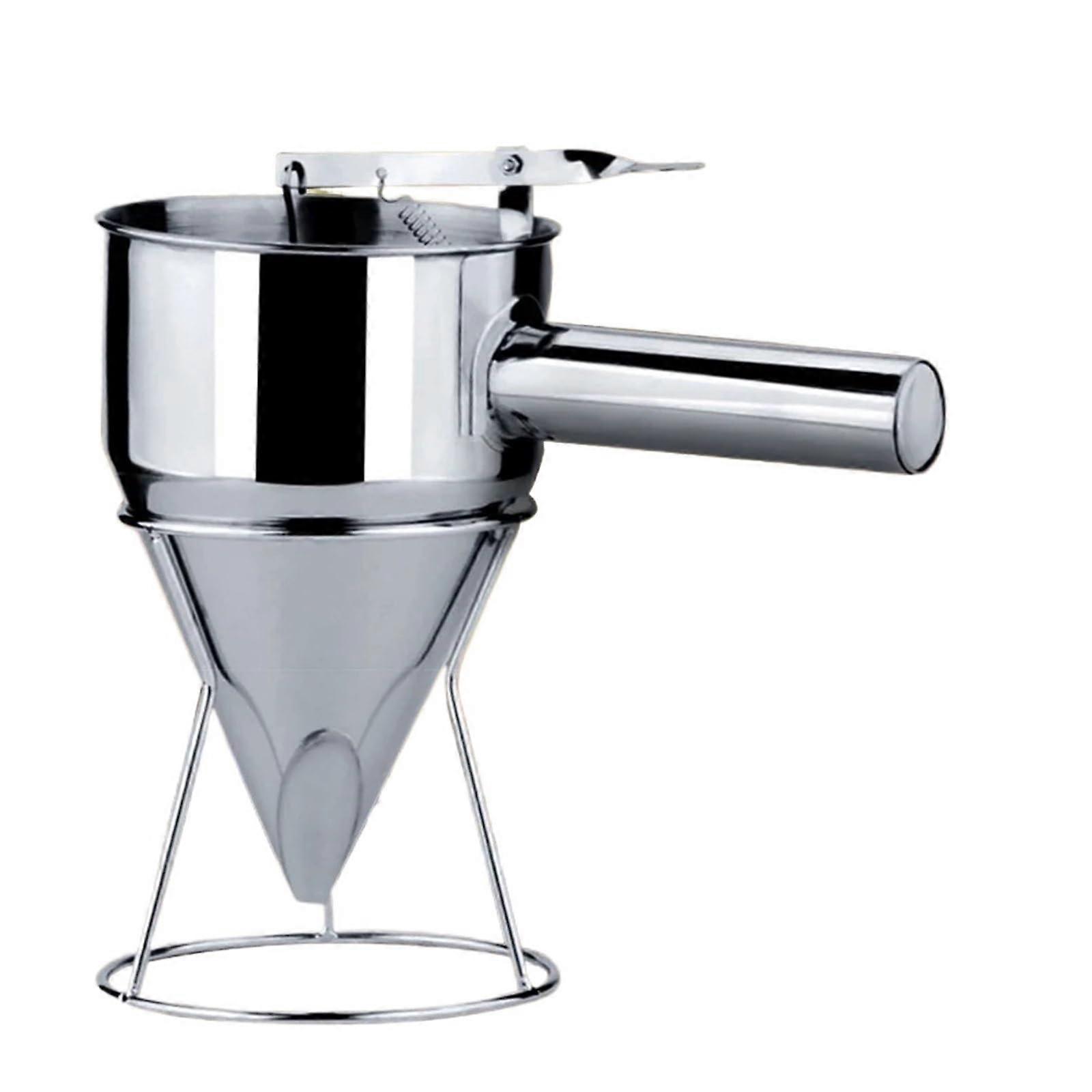 600/1200 Ml Stainless Steel Funnel For Liquids And Spices With Rack And Handle, 16 X 11.5 Cm Kitchen Large Funnel