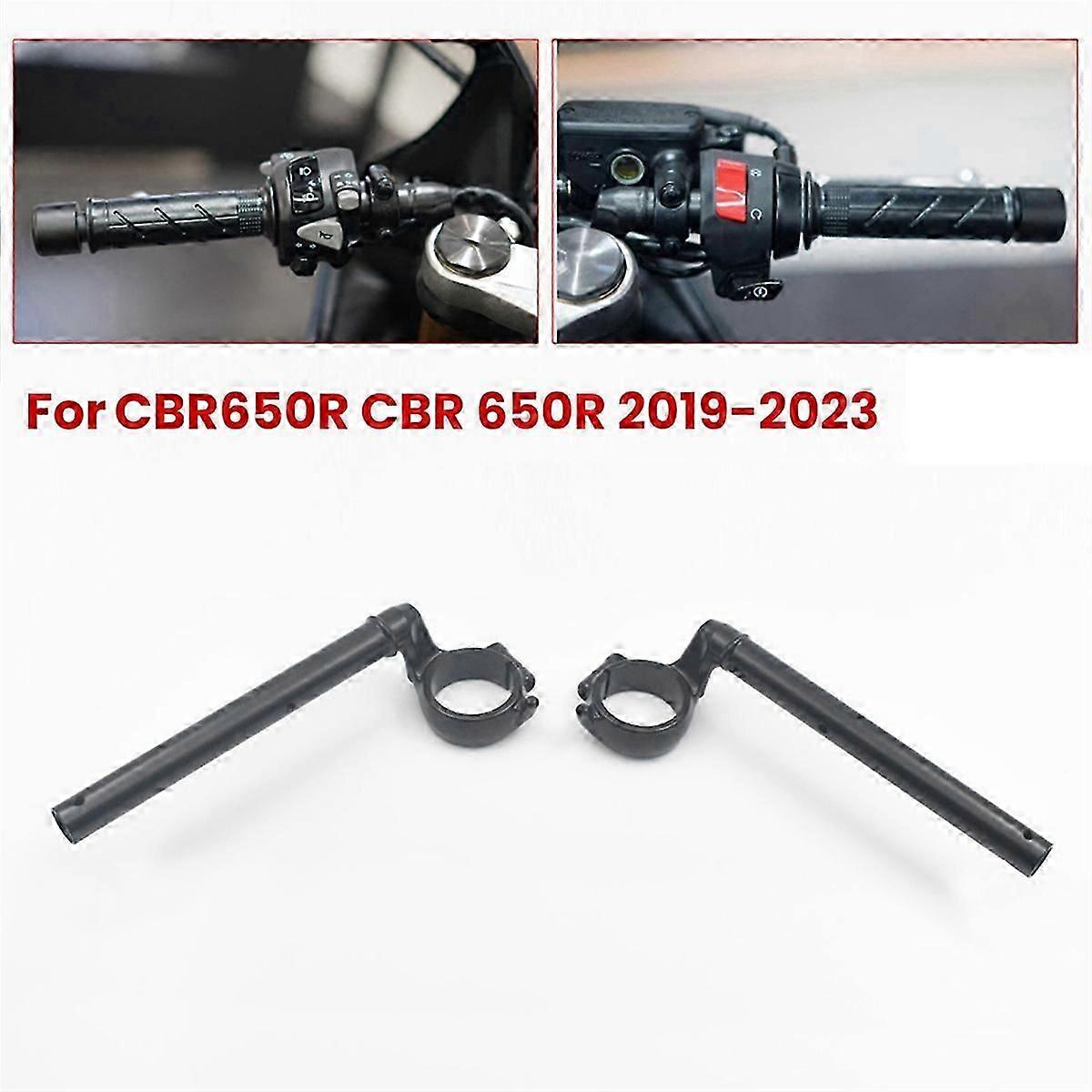 Motorcycle Black Handle Bar Clip-on Fork Tube Handlebars for CBR650R 650R 2019-2023