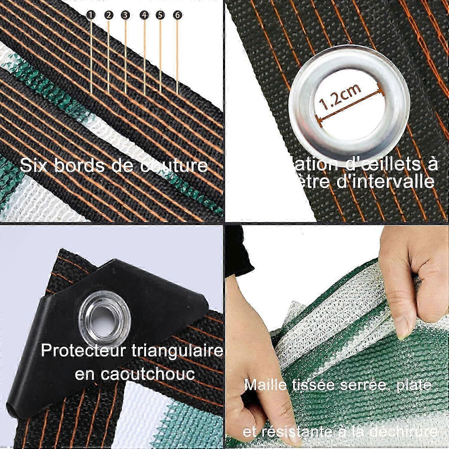 Outdoor Shade Netting, Pool Protection Shade Netting and Heat-Resistant Netting, Balcony View-Blocking Shade Netting 2m*2m