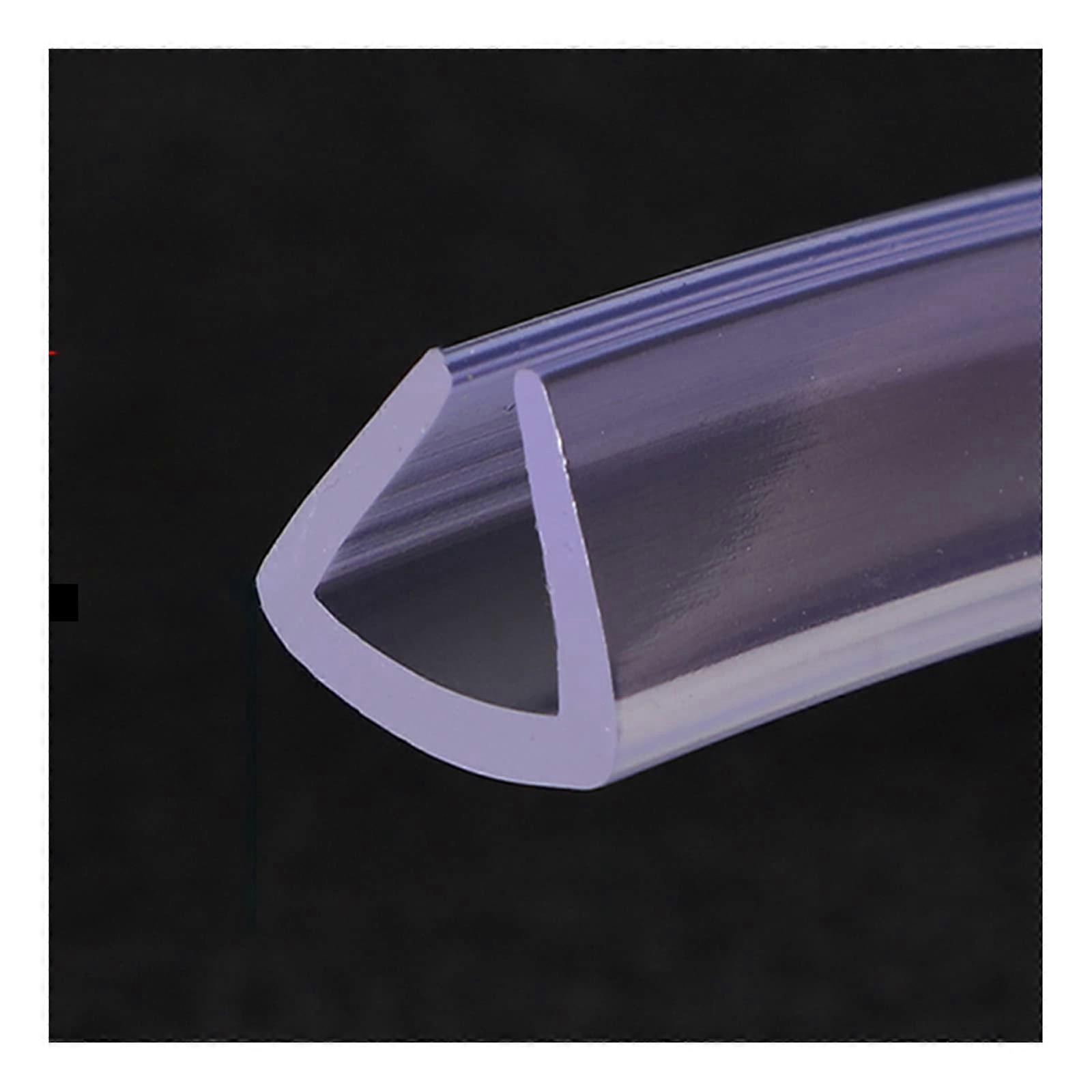 U-Shaped Rubber Channel Edge Trim Seal, Transparent Glass Edge Protector, 15mm x 12mm, Length 10m, 17mm x 15mm
