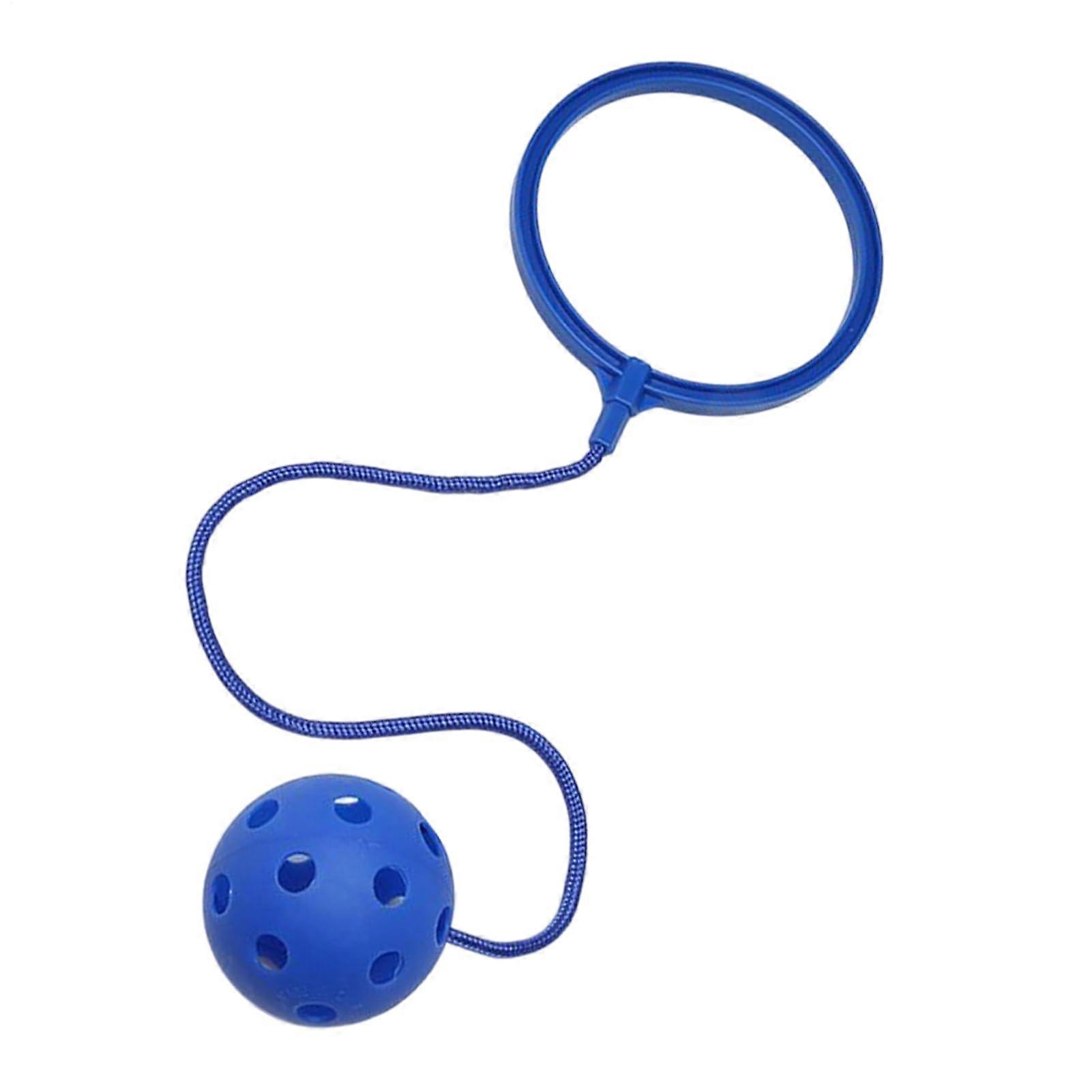 Ankle Skip Ball, Skipits for Kids, Rotating Soft SingleLeg Swing Jump Ring Coordination Fitness Outdoor Exercise Skipping Toy for Girls Blue
