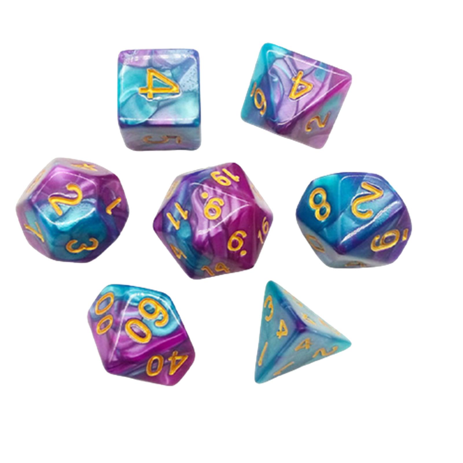 akryl terninger sett bordspill polyhedral terning underholdning tilbehør for bar