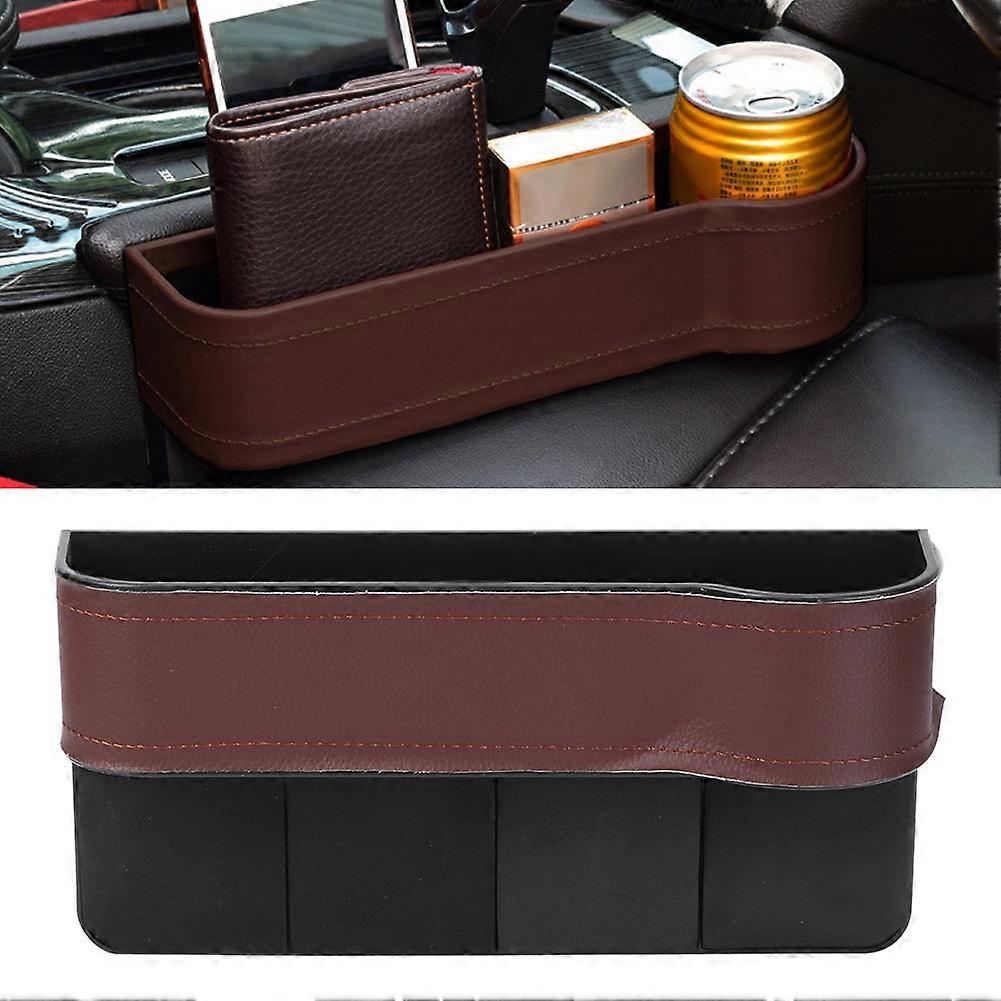 Universal Multi-Functional Car Seat Storage Organizer for Co-Driver (Brown)