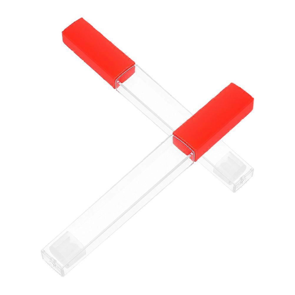 Red Plastic Thermometer Case for Adults Thermometer Holder with 2Pcs Storage