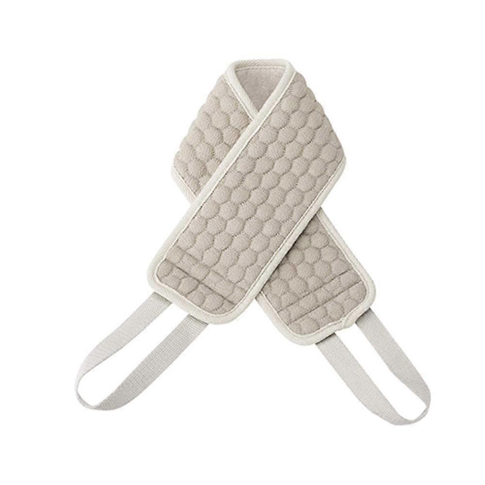 Exfoliating Back Scrubber for Shower, Large 32" with Long Handle, Reversible Scrubbing Band, Shower Sponge