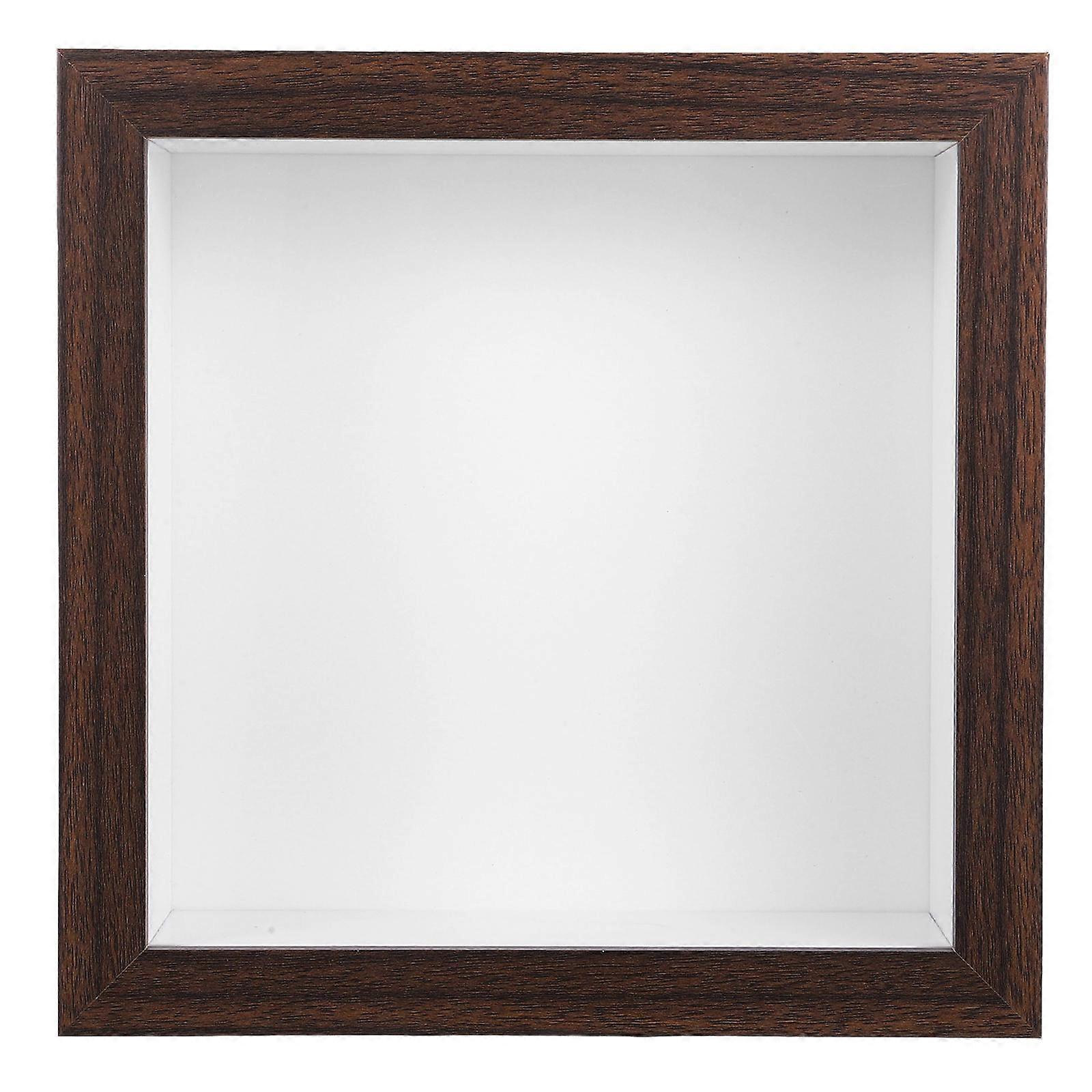 Standing Picture Frames Photo Display Brown Color 7.86x7.86in Size Density Board Material For Office 1Pack