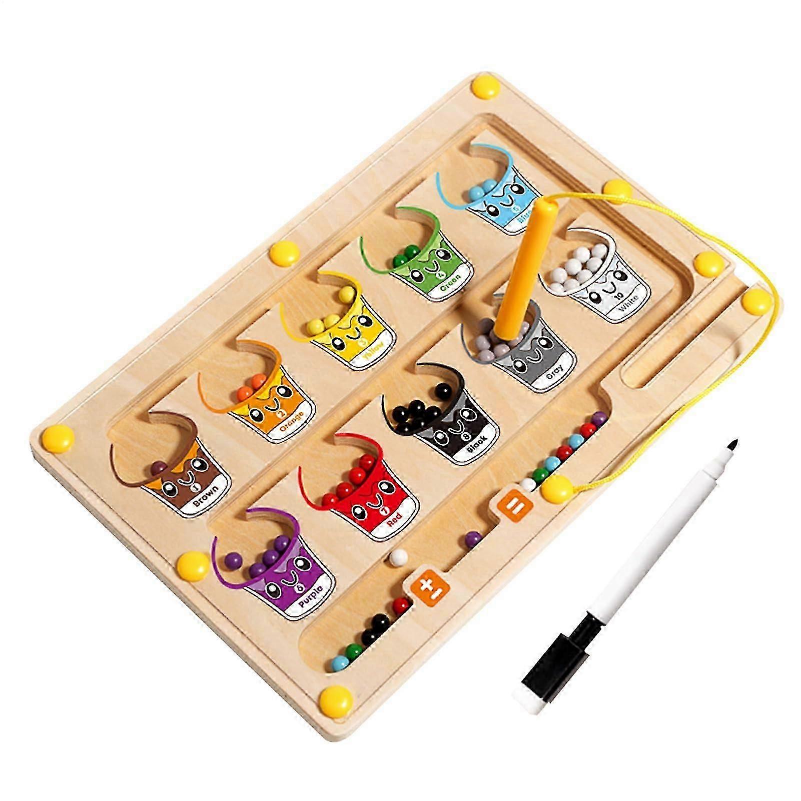 Wooden Magnetic Sorting Puzzle  Educational Matching Board for Preschool Learning Activities