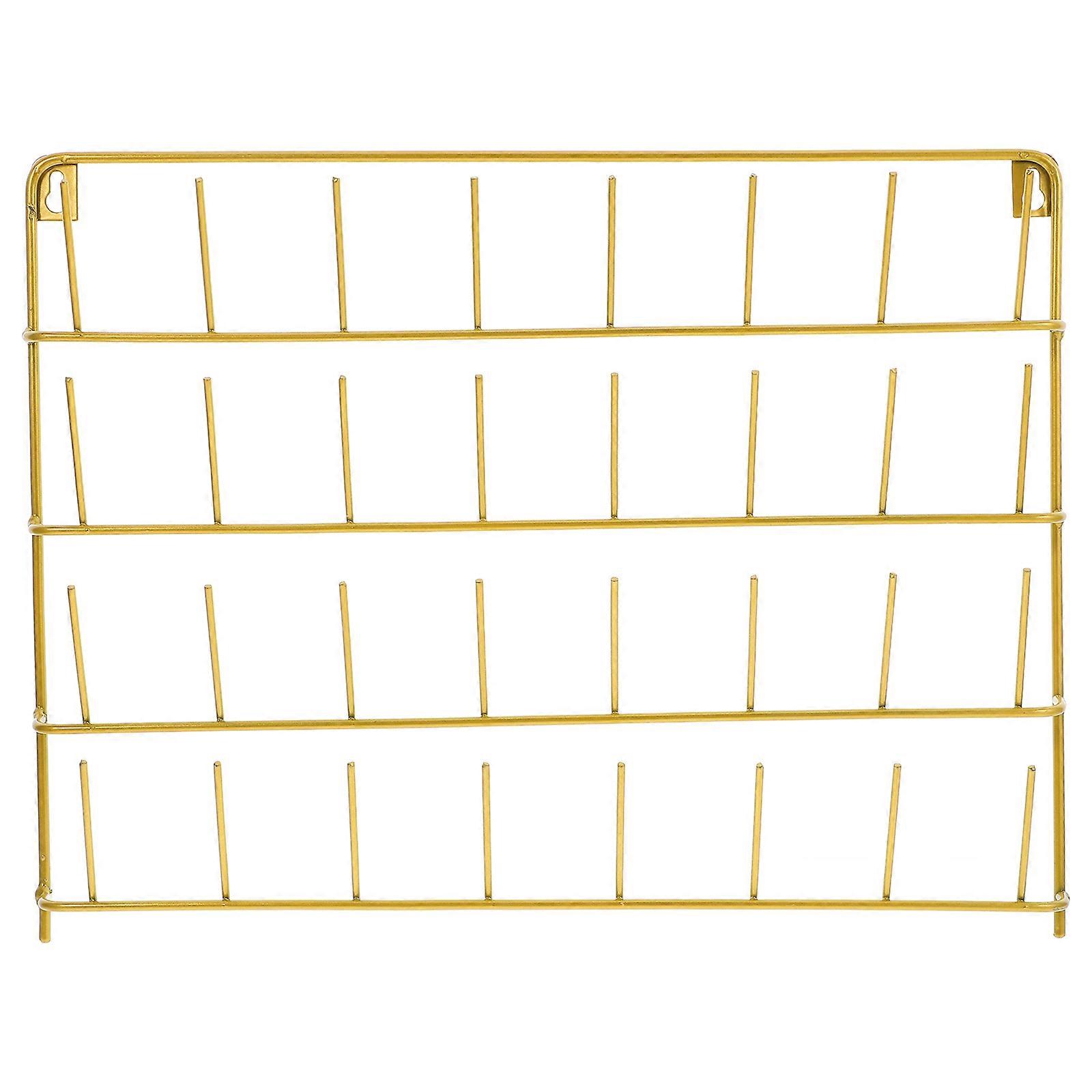 Spool Rack Thread Organizer Home Use Sewing Enthusiasts Round Iron Thread Storage 1Set