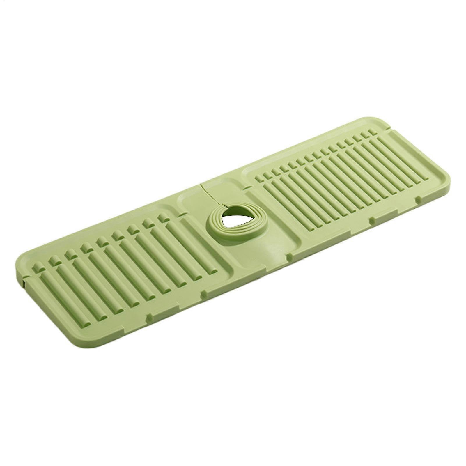 Kitchen Faucet Guard, Splash Guard Pad with Water Control Design (Pack of 1) Matcha Green