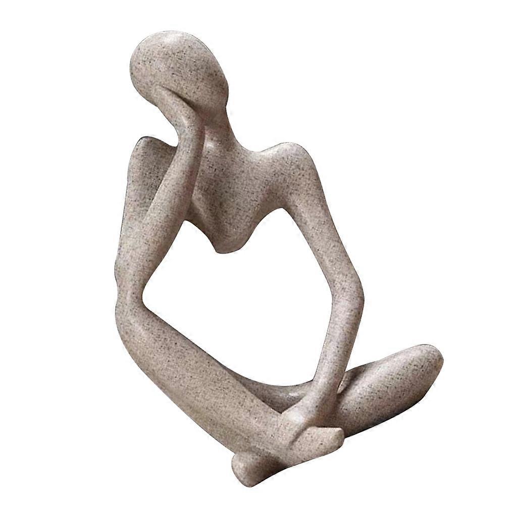 Abstract Sandstone Sculpture Desktop Thinker Statue for Decoration