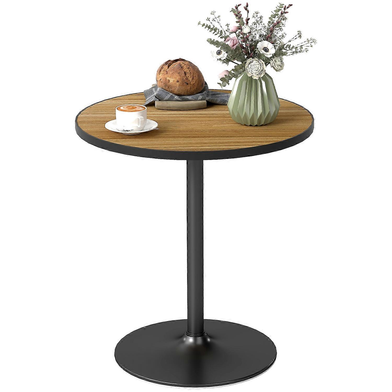 Round dining table, oak look, compact design, for 2-4 people, oak