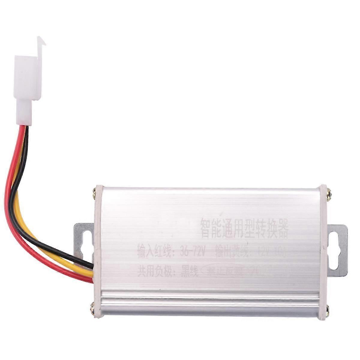 Elektronisk transformator DC 36V 48V 60V 72V till 12V 10A elcykelomvandlare adapter nedåttransformator
