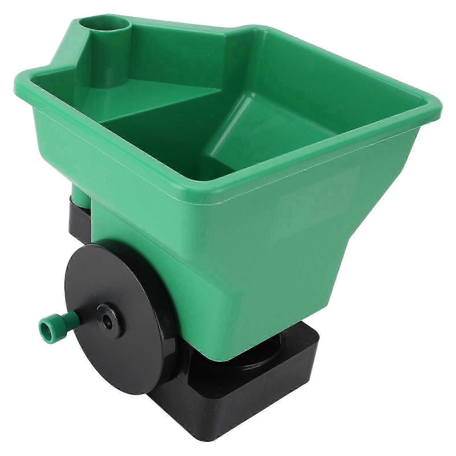 3L Manual Handheld Lawn & Garden Spreader - Labor-Saving Fertilizer & Salt Hand Spreader in Green for Easy Application