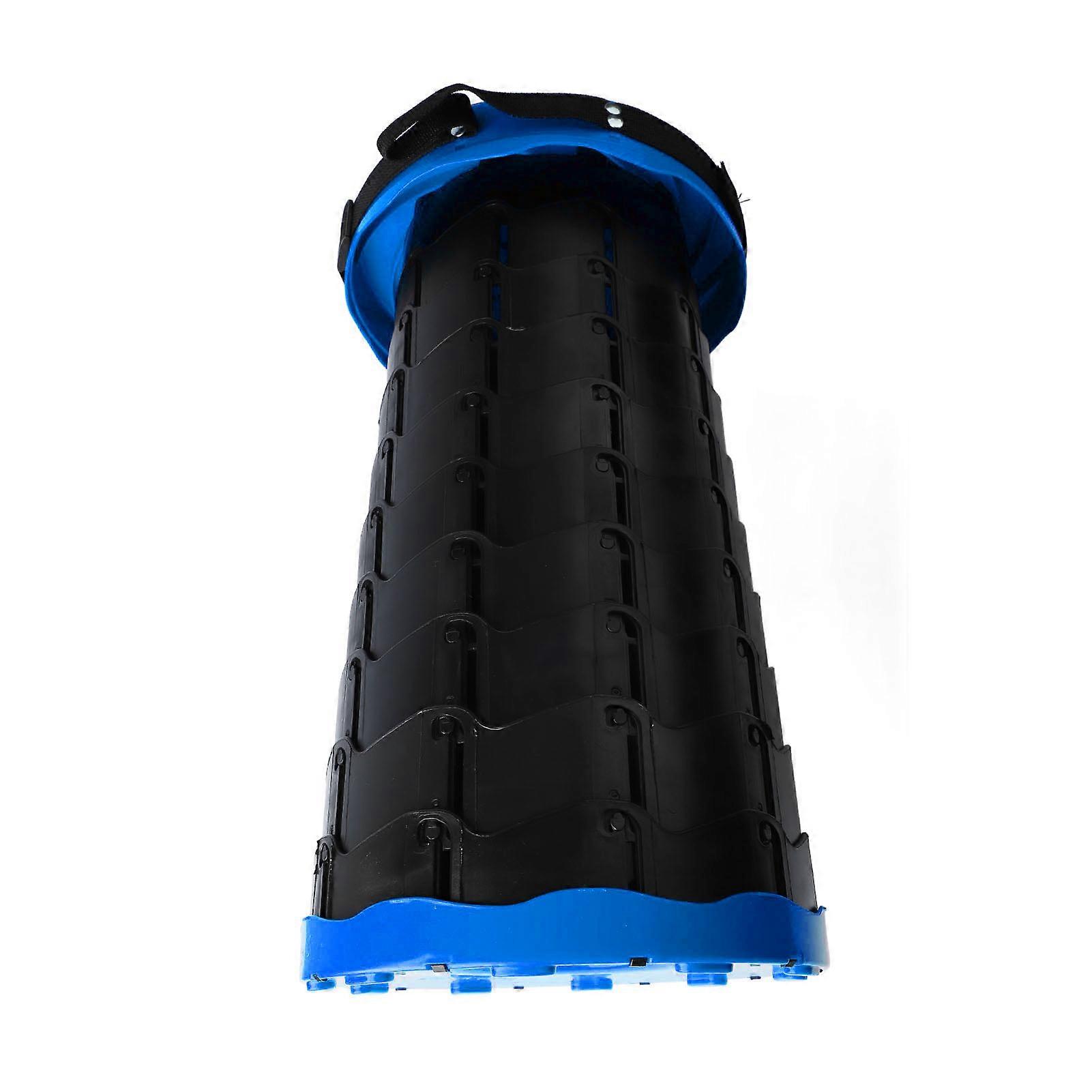 Portable Collapsible Telescopic Stool Folding Portable Retractable Stool for Fishing Blue 
