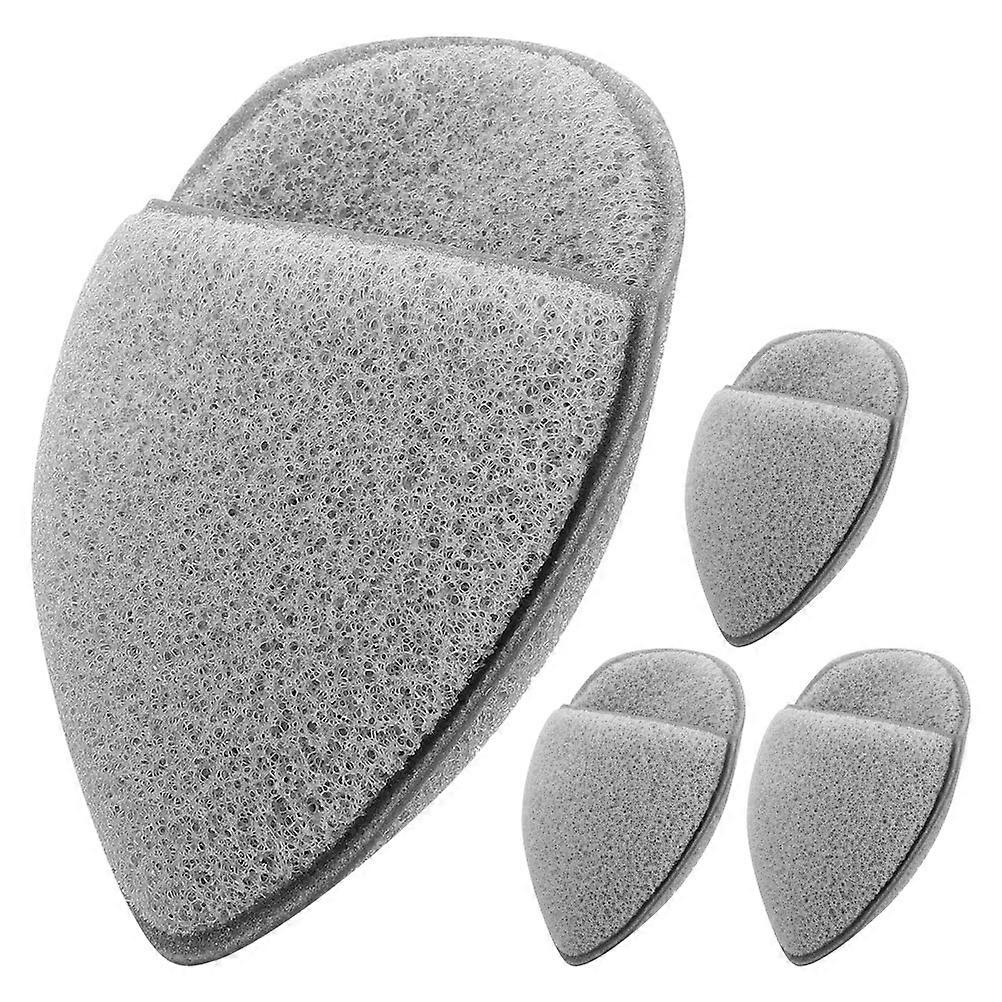 Grey PU Face Sponge for Home Use Soft and Skin-Friendly 4pcs