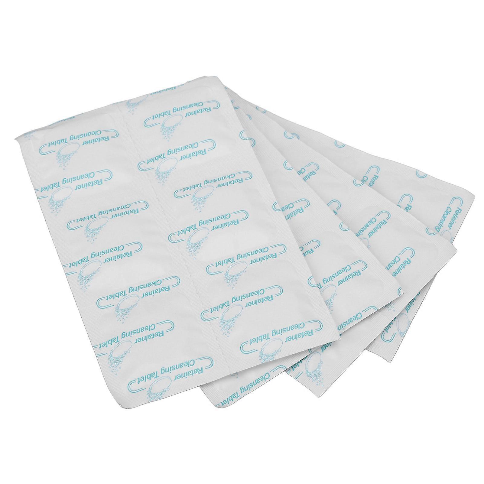 24 Pcs Denture Cleaning Tablets Orthodontic Invisalign Braces Odor Plaque Removal Deep Cleaners Denture Cleaning Tabs