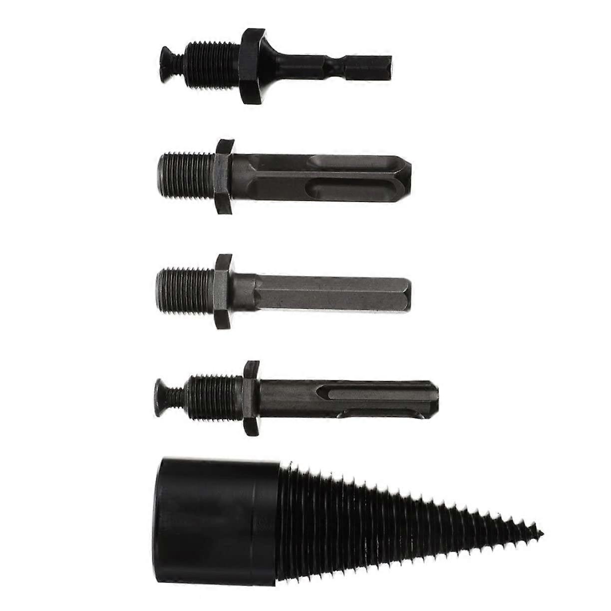 Wood Splitter Drill Bit Set - Heavy-Duty Drill Bits with Various Shank Types for Easy Wood Splitting Compatible with Power Drill