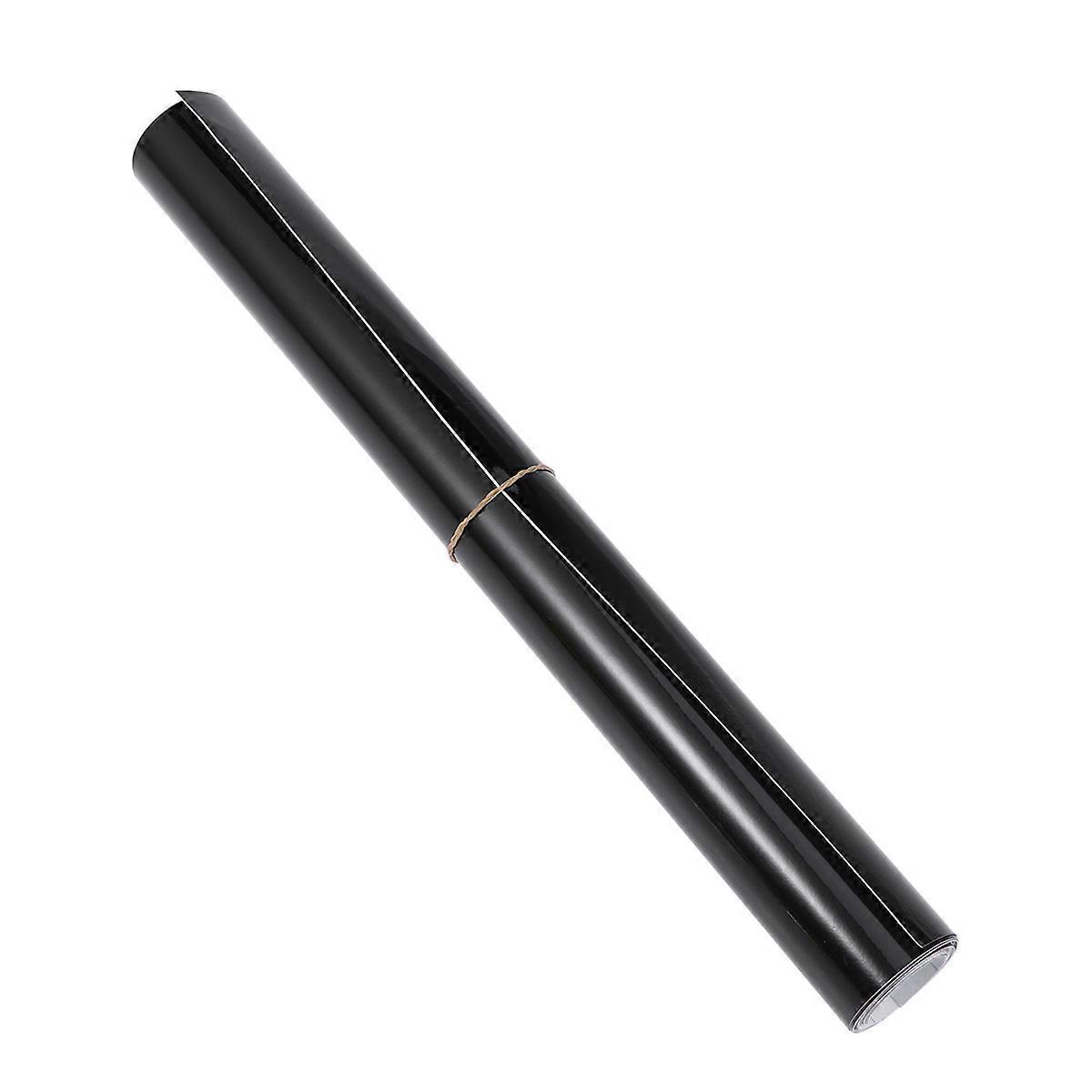 Automotive Vinyl Wrap PVC Memory Function Vehicle Wrapping Bright Black 152x30x0.2cm 1Pack