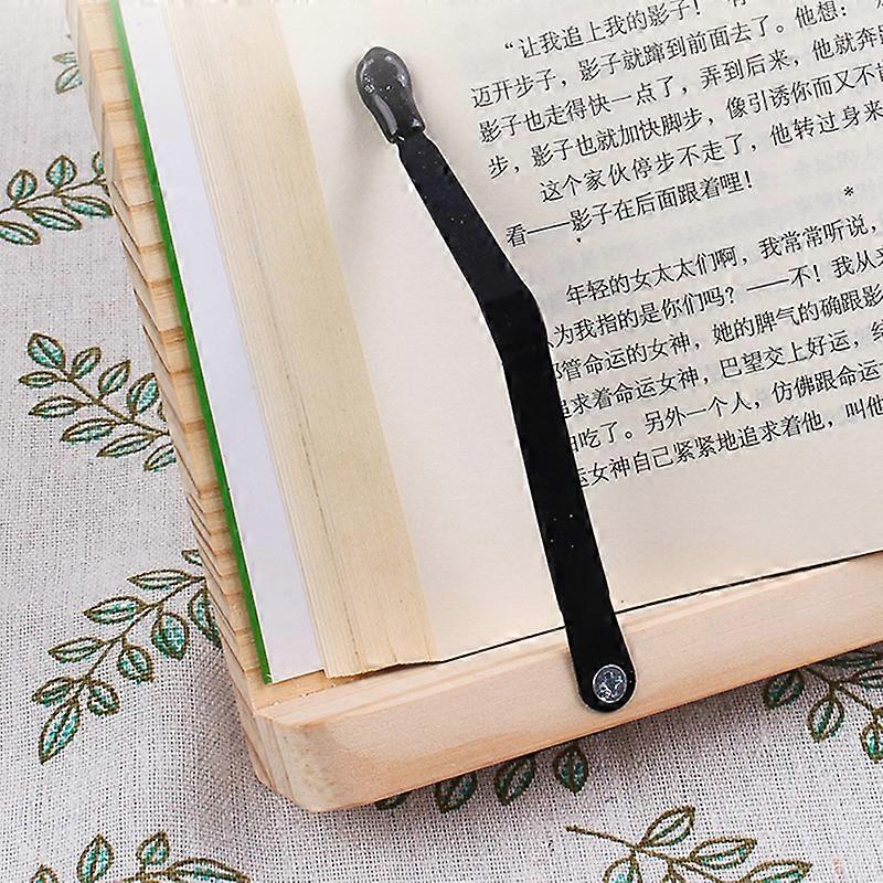 Book Stand Multifunctional Wood Reading Stand Adjustable Laptops Tablets Book Holder with Metal Clip 35x25cm/13.8x9.8in