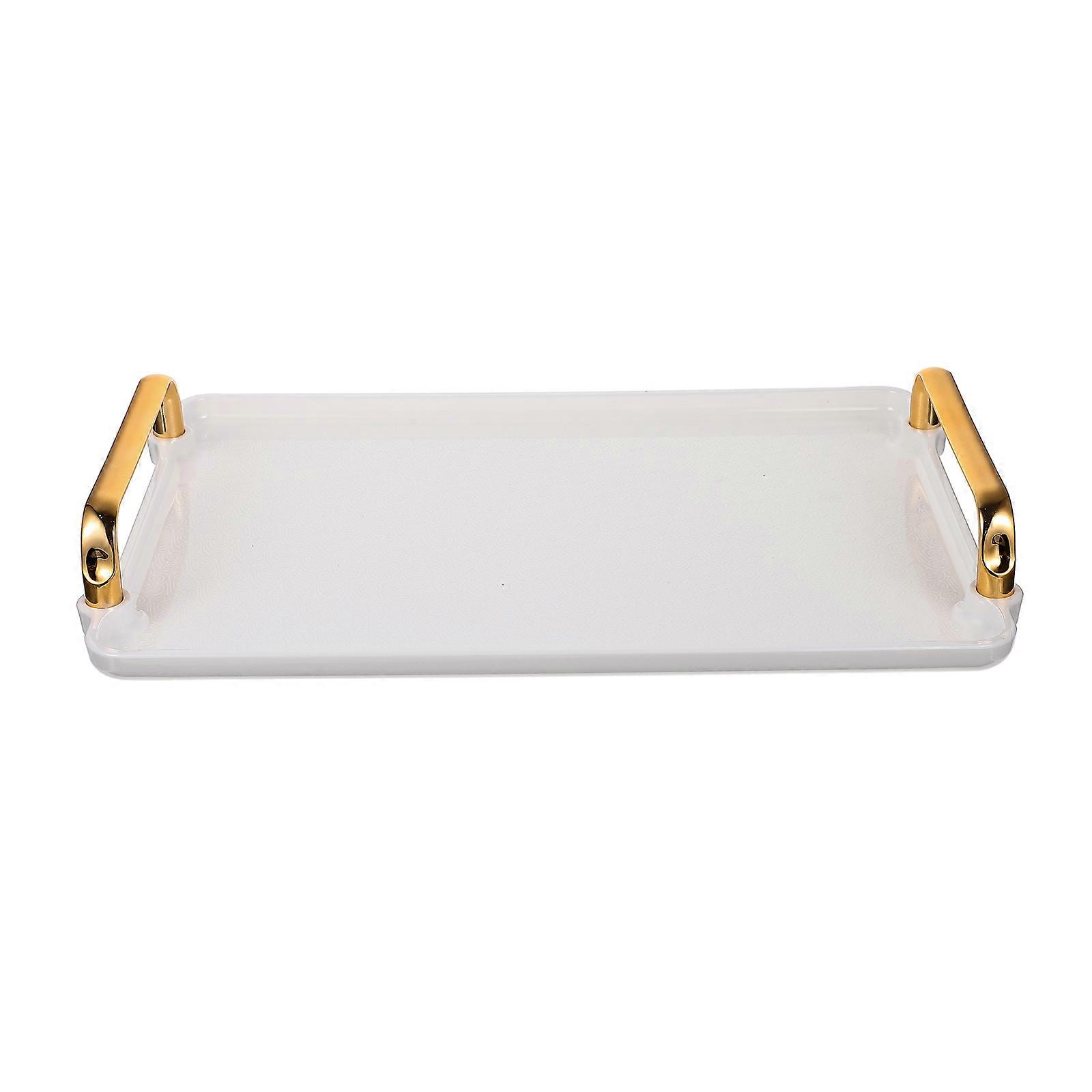 Rectangular Kung Fu Tea Tray Tea Serving Tray Adults Minimalist Style White 1Pack