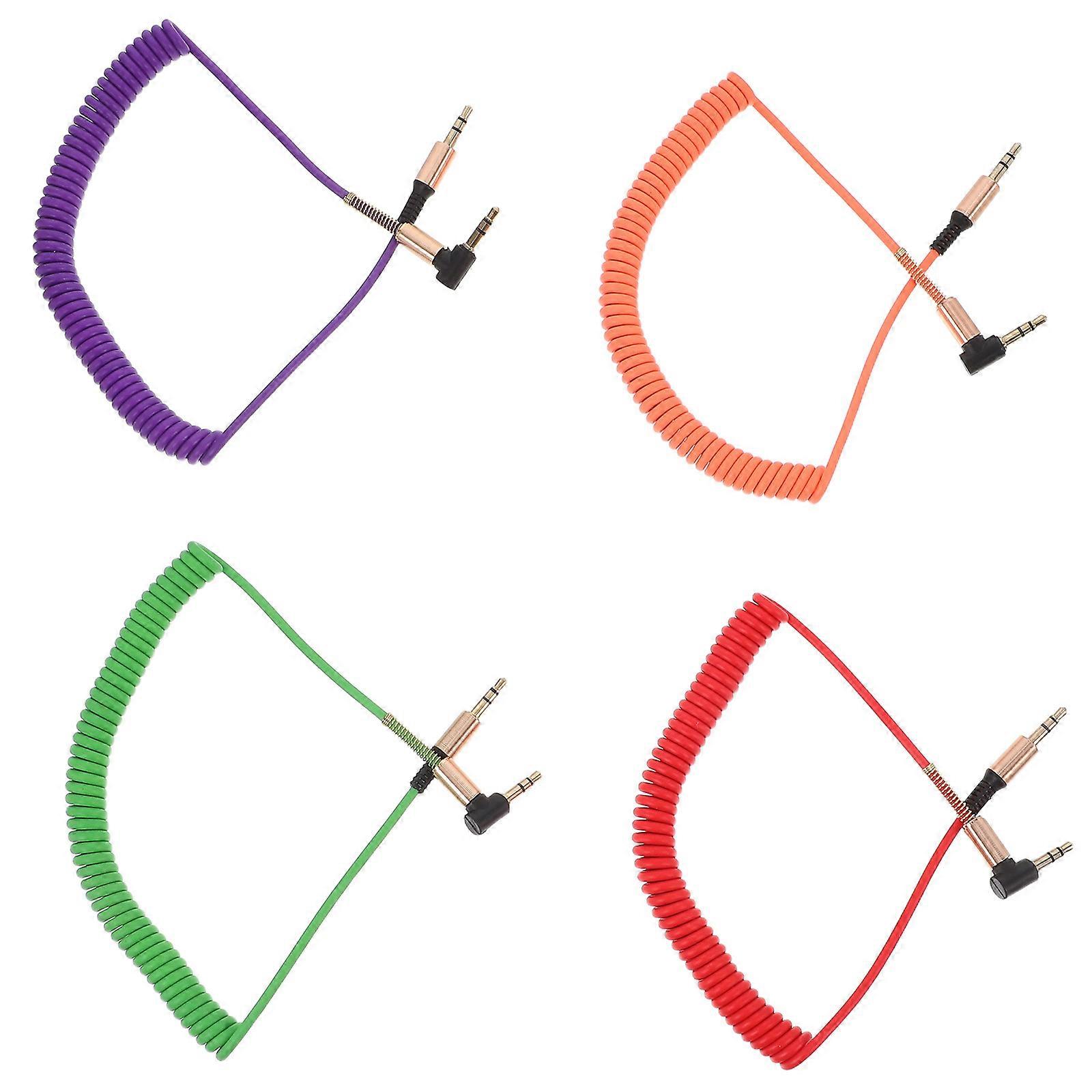 3.5mm Audio Cable Male to Male for Microphone Use with Gold Plated Connectors Assorted Color