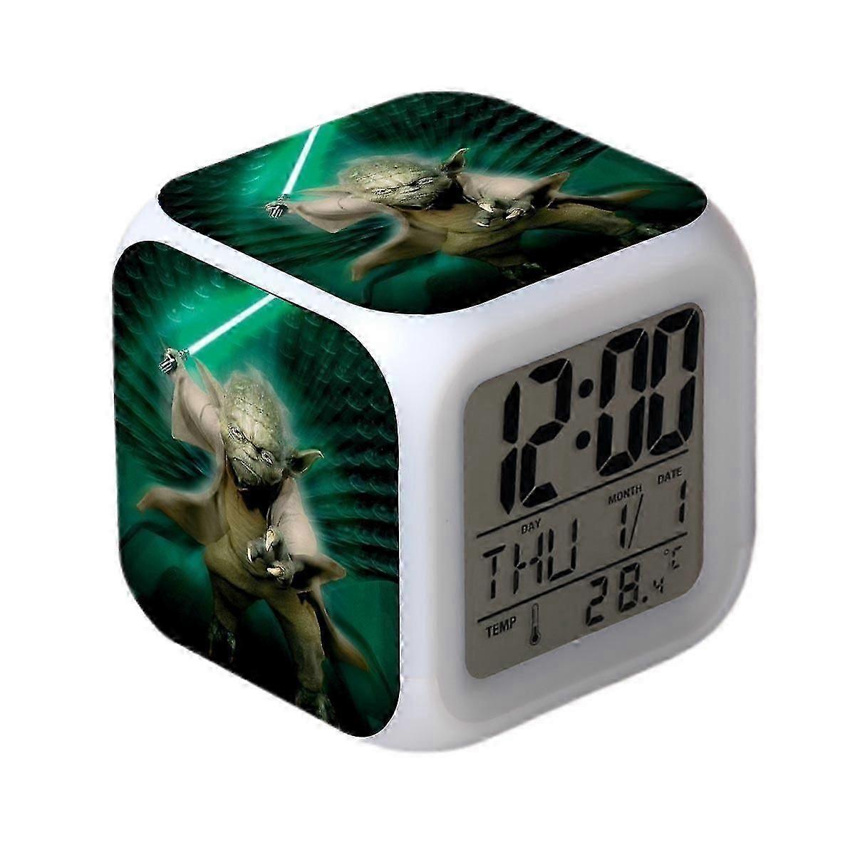 SBSG Star Wars Alarm Clock Movie The Force Awakens LED Alarm Clock Square Clock Digital Alarm Clock with Time