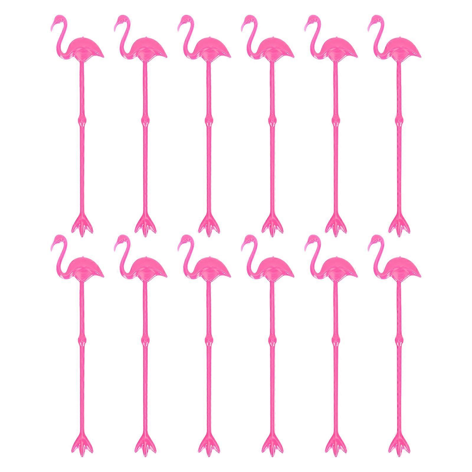 12Pcs Rosy Cocktail Stirring Sticks for Bar Drinks Mixing Safe and Practical
