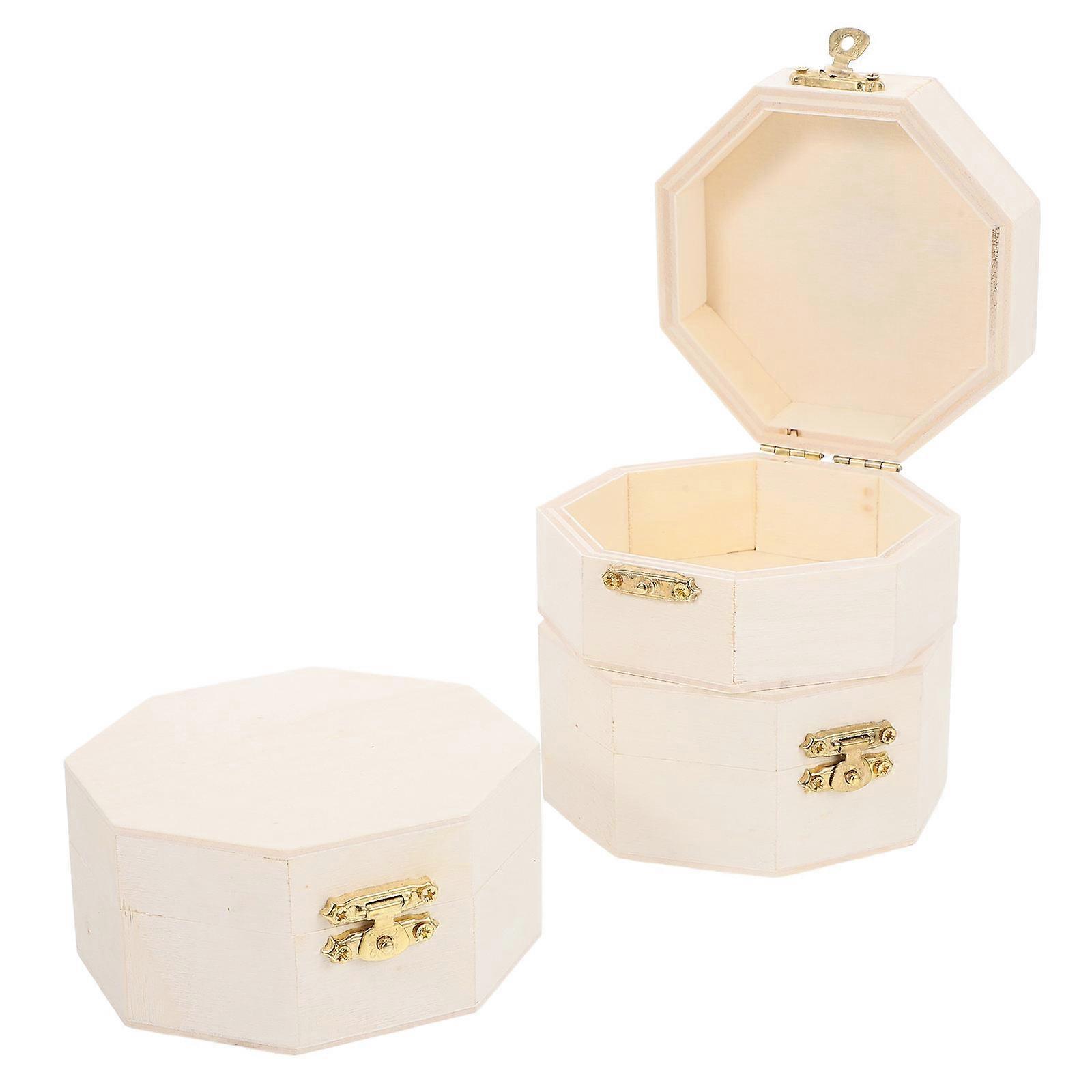 Retro Storage Box Vintage Container Gift Box Packaging Simple Design 3Pcs Beige