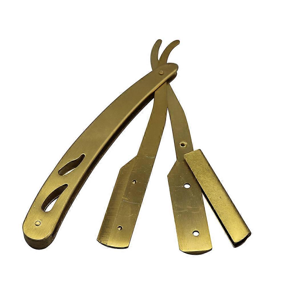 Golden Manual for Shaving Use Made of Metal Comfortable Safe and Smooth Beard Shaving Tool