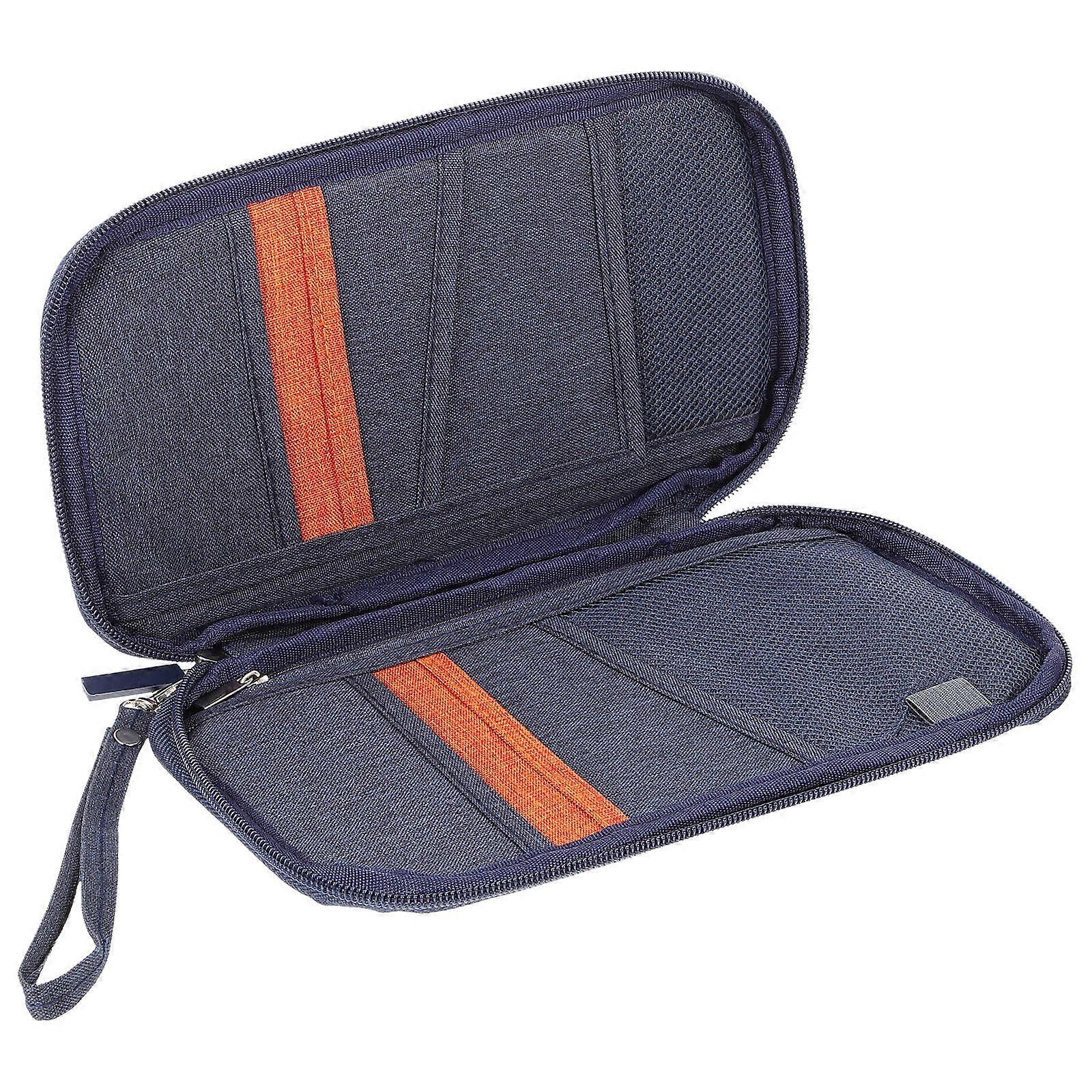 Document Storage Rectangular Travel Document Organizer Passport Wallet Holder Polyester Waterproof 1Pcs