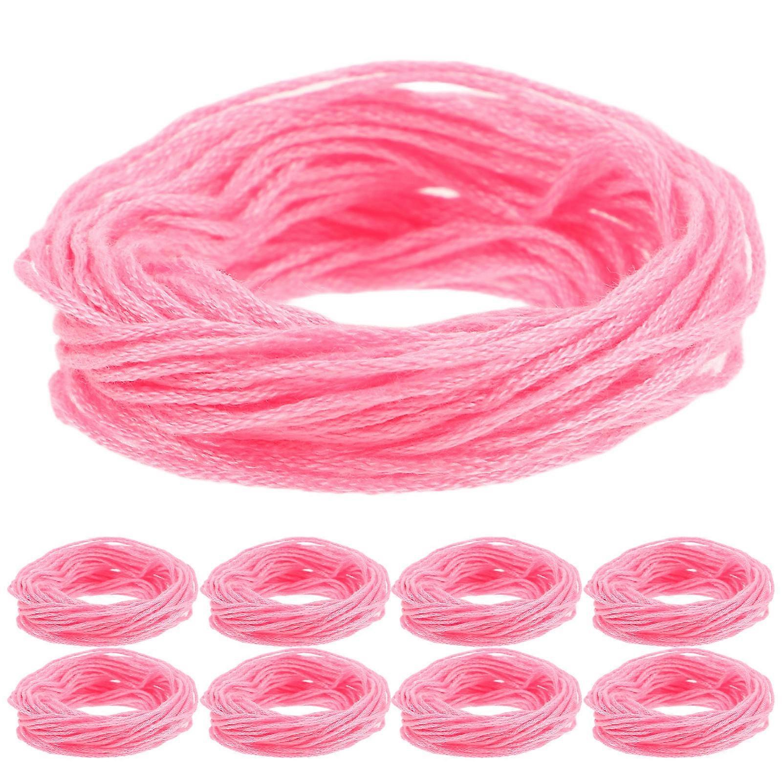 Pink Cotton Embroidery Thread for Crafting and Sewing Projects Vibrant Colors and Durable Quality 10 Rolls