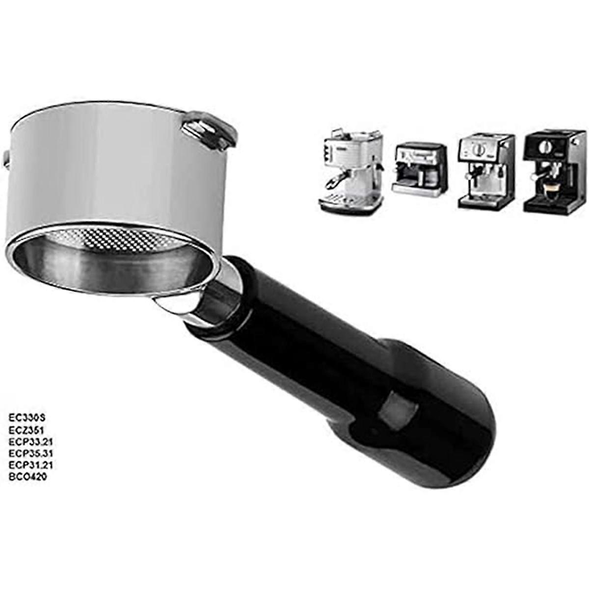 4 Pcs 51mm Portafilter for ECP3420 EC155 BCO430 EC260, 51mm Bottomless Portafilter 2 Ears Replacemen