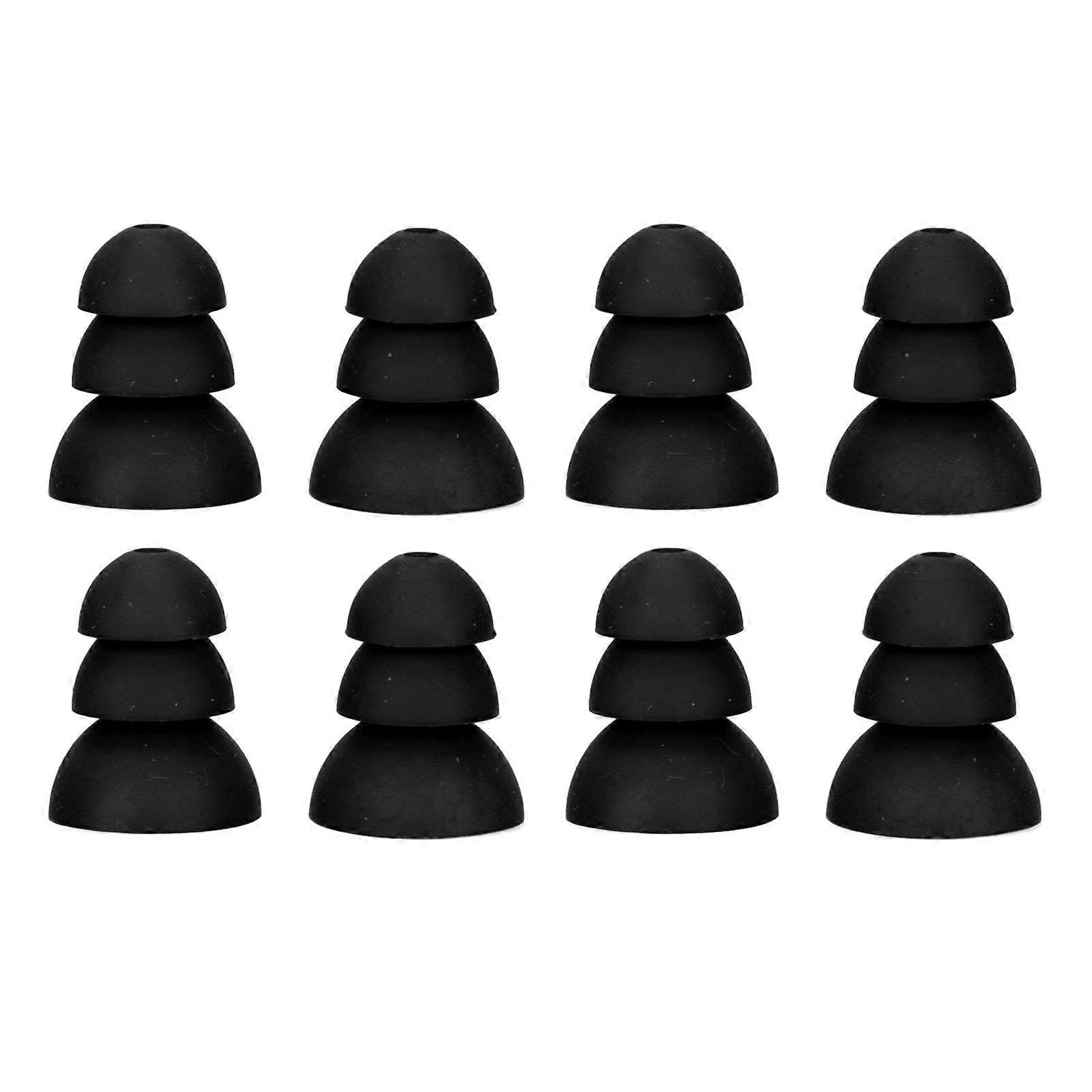 8pcs Hearing Aid Ear Tips 3 Layer Soft Silicone Replacement BTE ITE Pocket Hearing Aids Earplug Dome