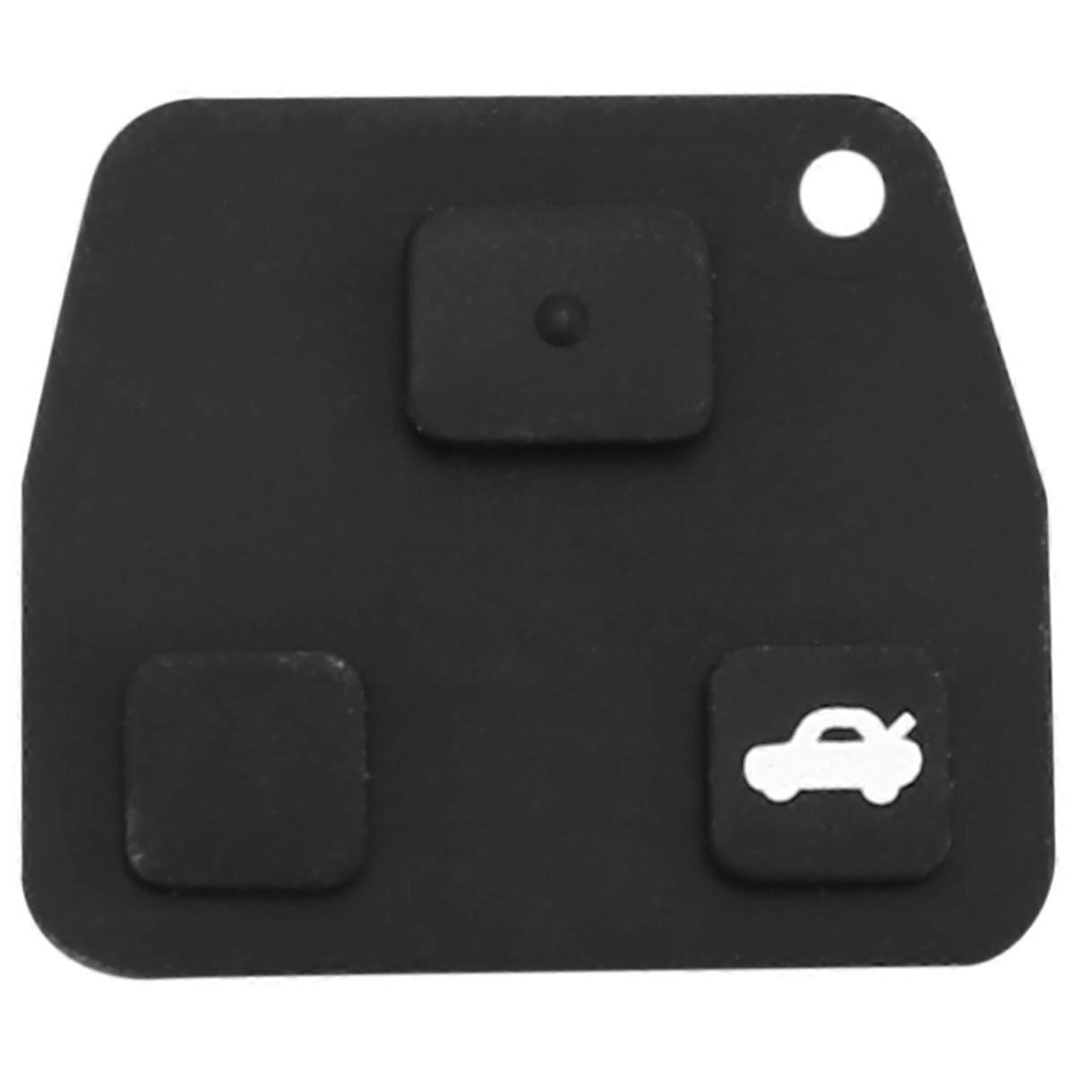 3 Buttons Remote Key Repair Kit Case Fob Button Pad Rubber for Avensis