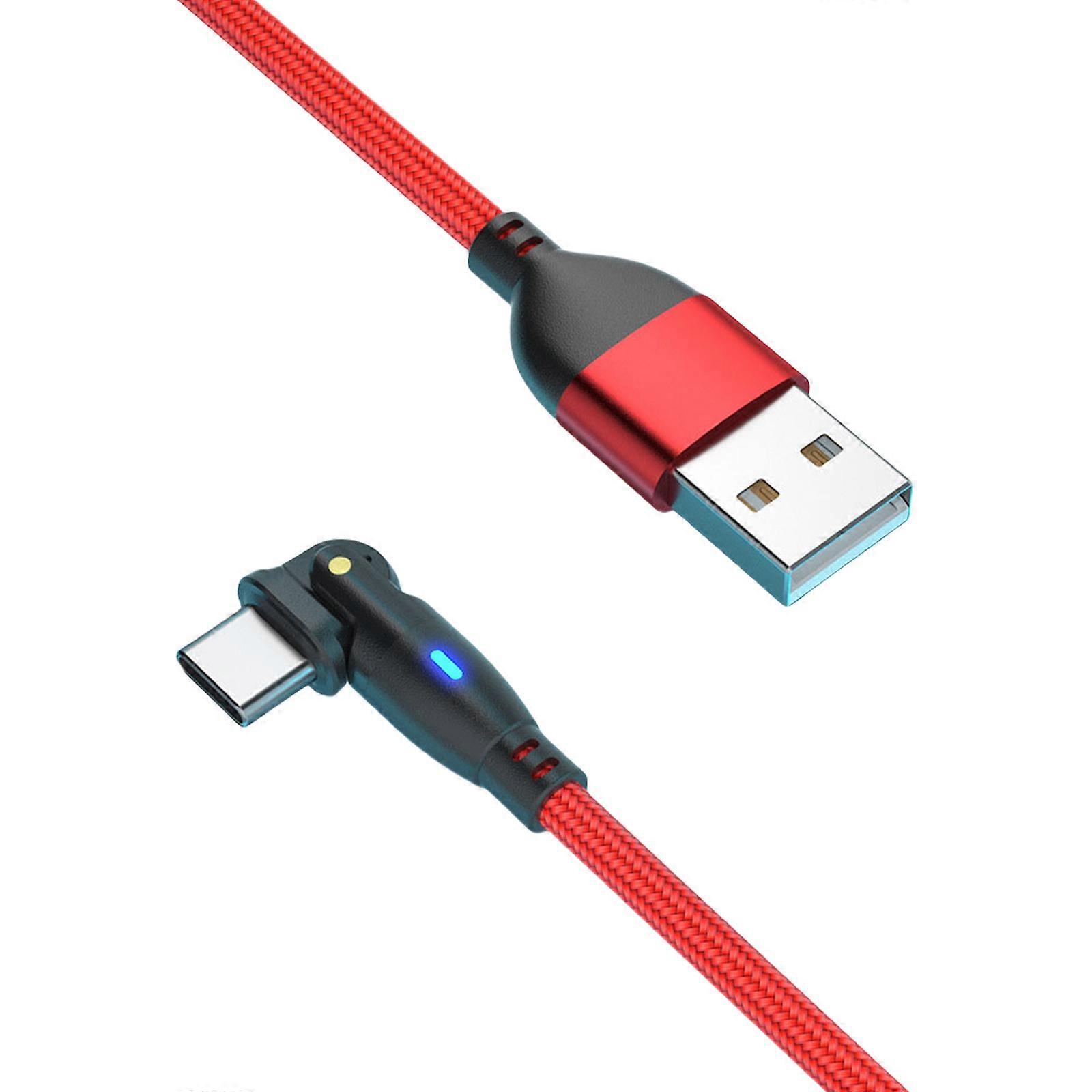 Fast Speed 480Mbps USB to Type C Quick Charging & Sync Cable for Power and Mobile Use  Red