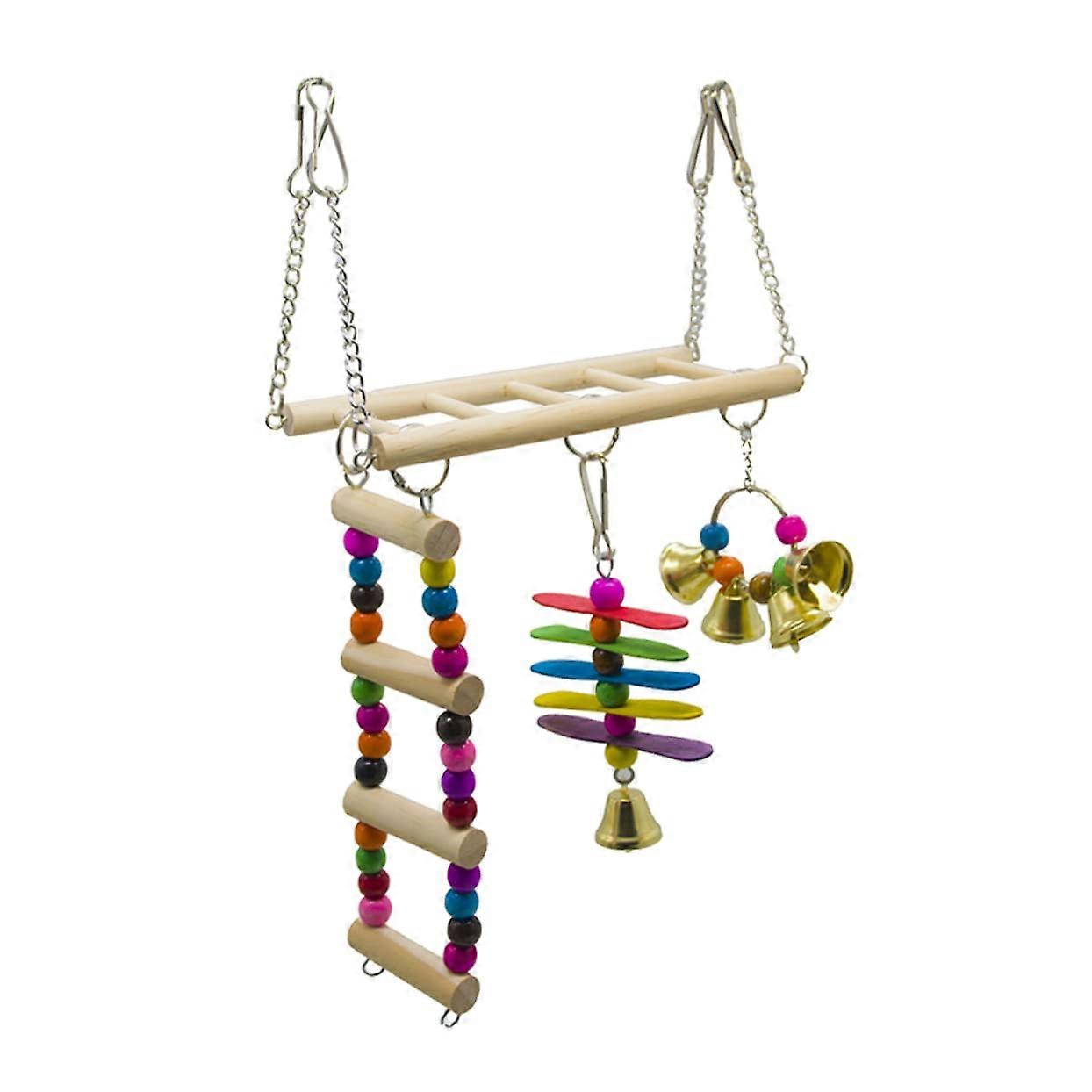 Bird Rope Perch Toy For Parrots, Ladder Toy, Swing Bridge, Cage Accessory, Chew Toy