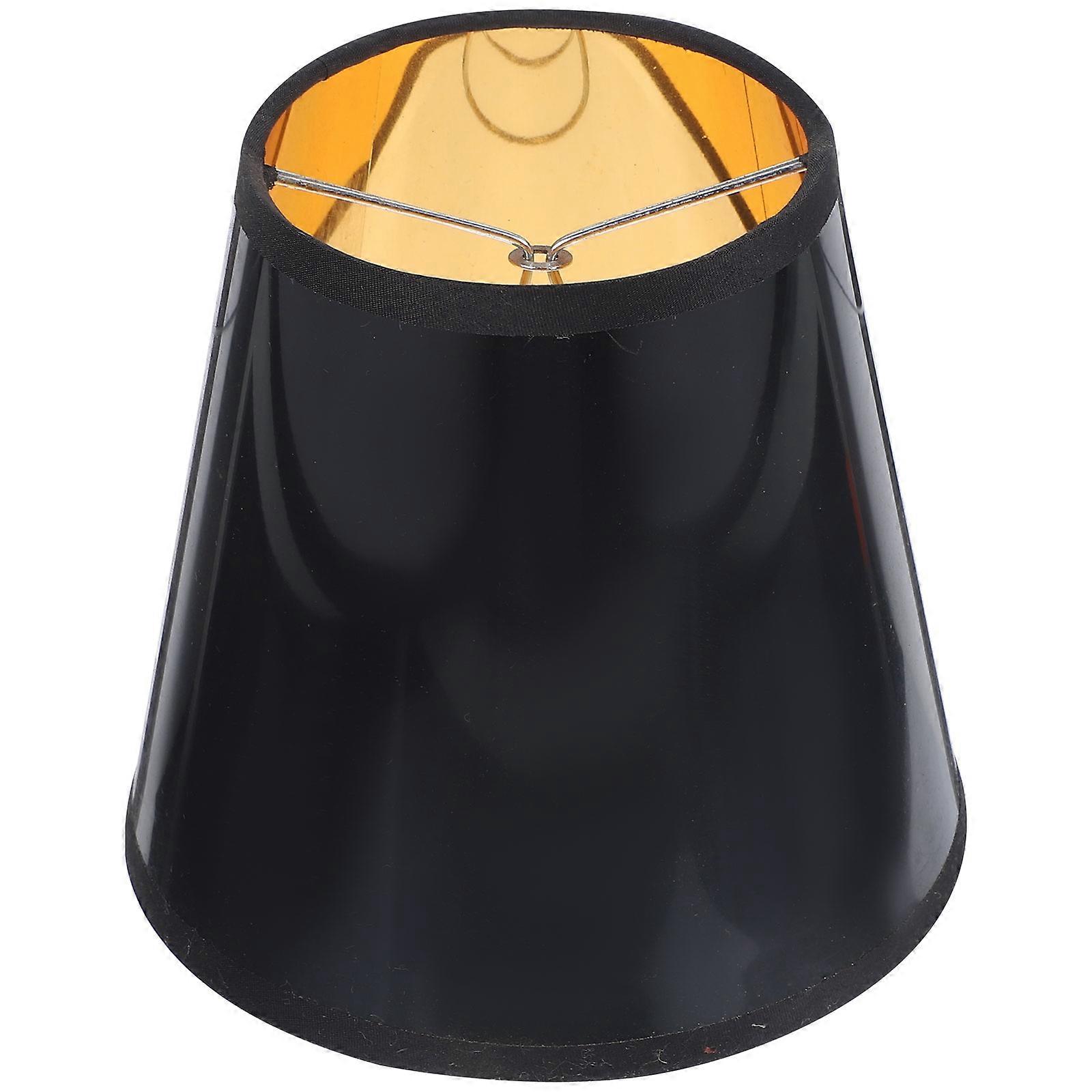 Black Cloth Lampshade for Desk Lamp Wall Light Protection Durable Metal Construction Small Size