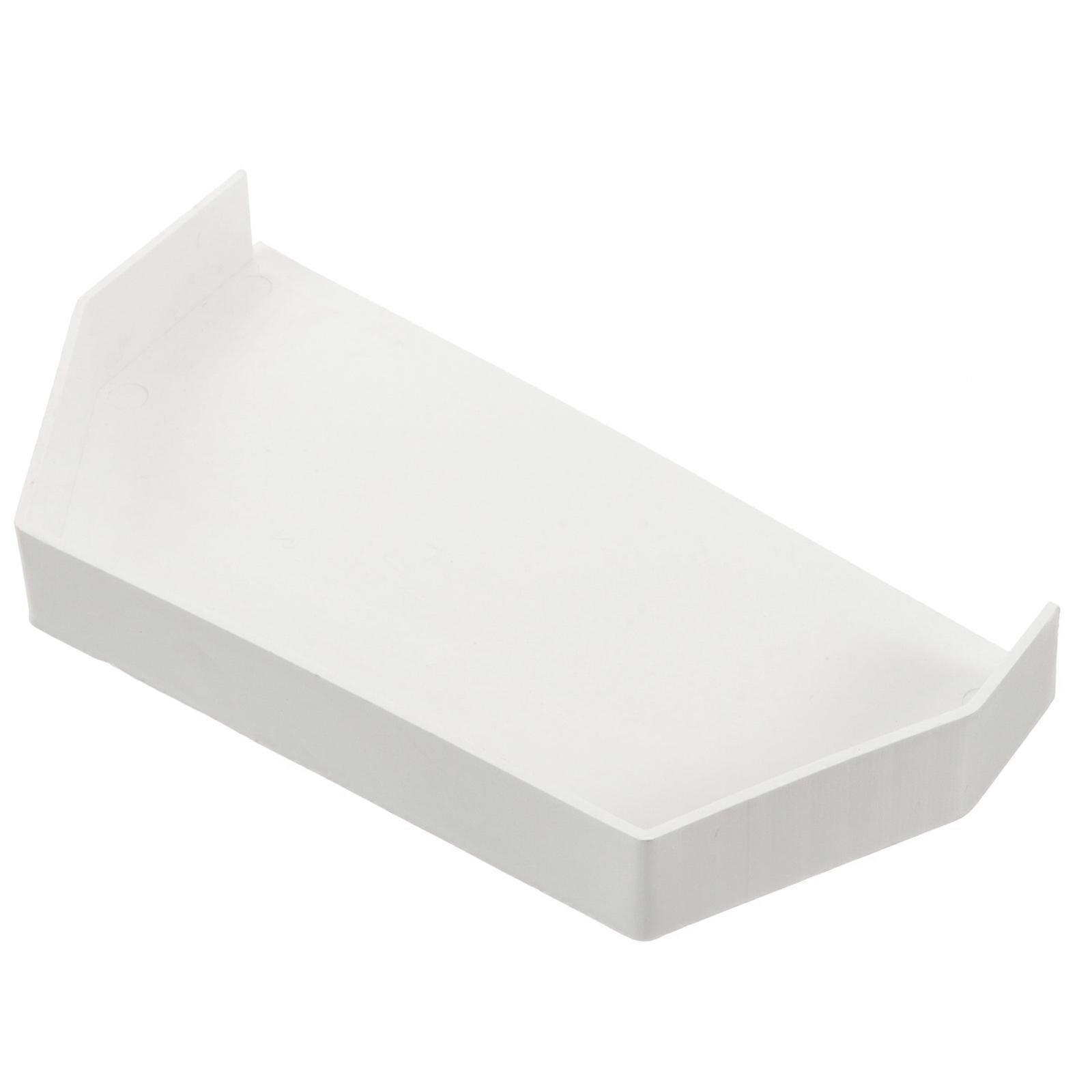 Gutter Accessories Rain Gutter End Cover Gutter Accessory White Square Prevent Water Leakage 1Set