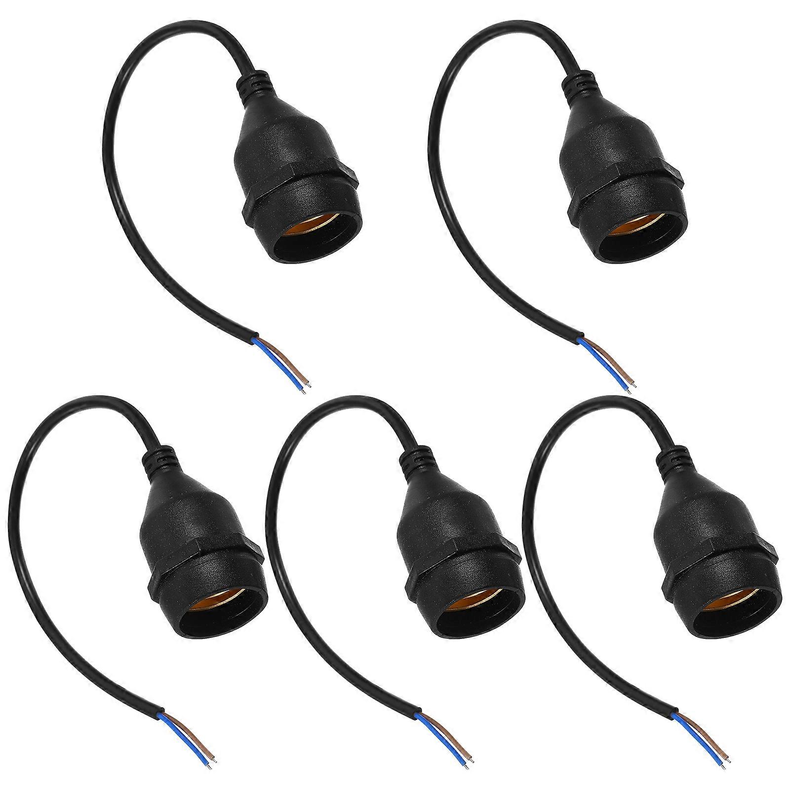 Hanging Light Socket Holder E27 Vintage Style For Garden Porch Bars And Indoor Spaces 5Pcs Rust-resistant Durable Fixture