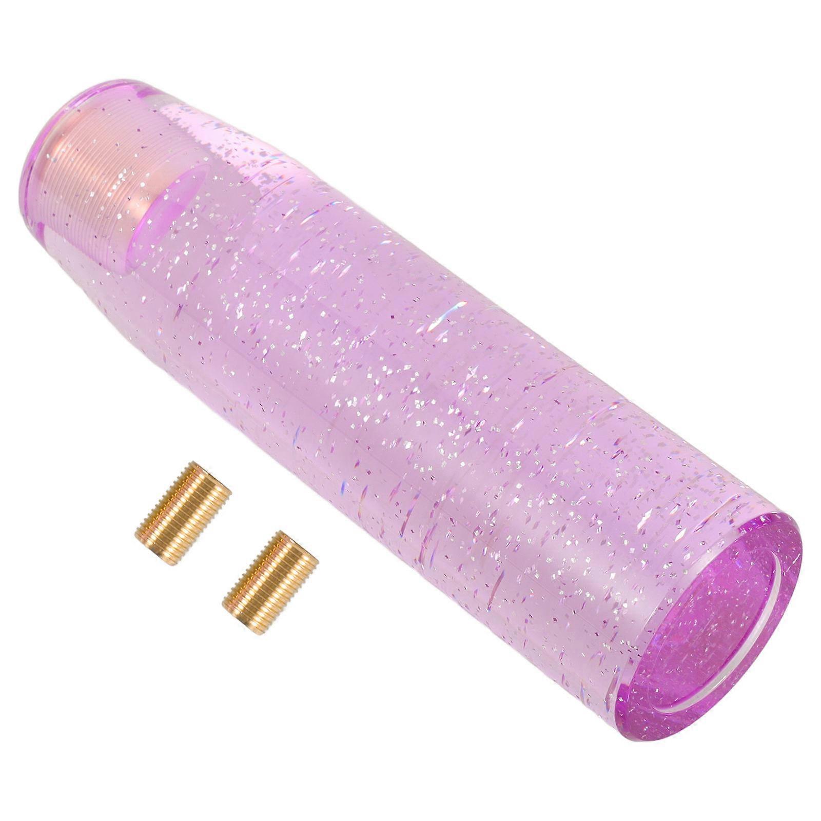 Manual Gear Shift Knob Gear Shifter Stick Handle Purple Acrylic Comfortable Grip 15.00X4.00X4.00cm 1Pcs