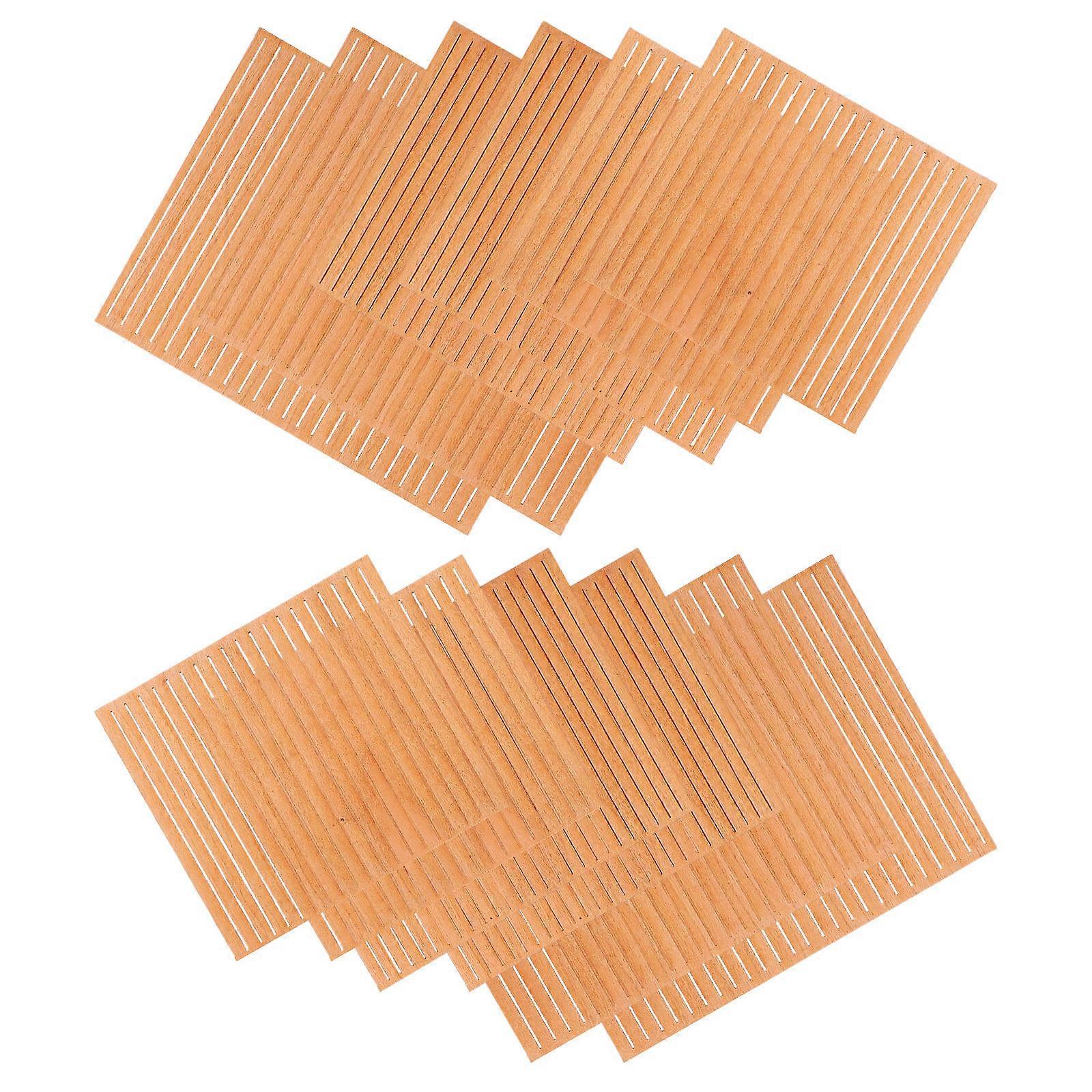 Miniature Wood Floorboards Solid Wood Planks For Diy Projects Dollhouse Building Supplies Cherry Wood Rectangular Shape 80Pcs