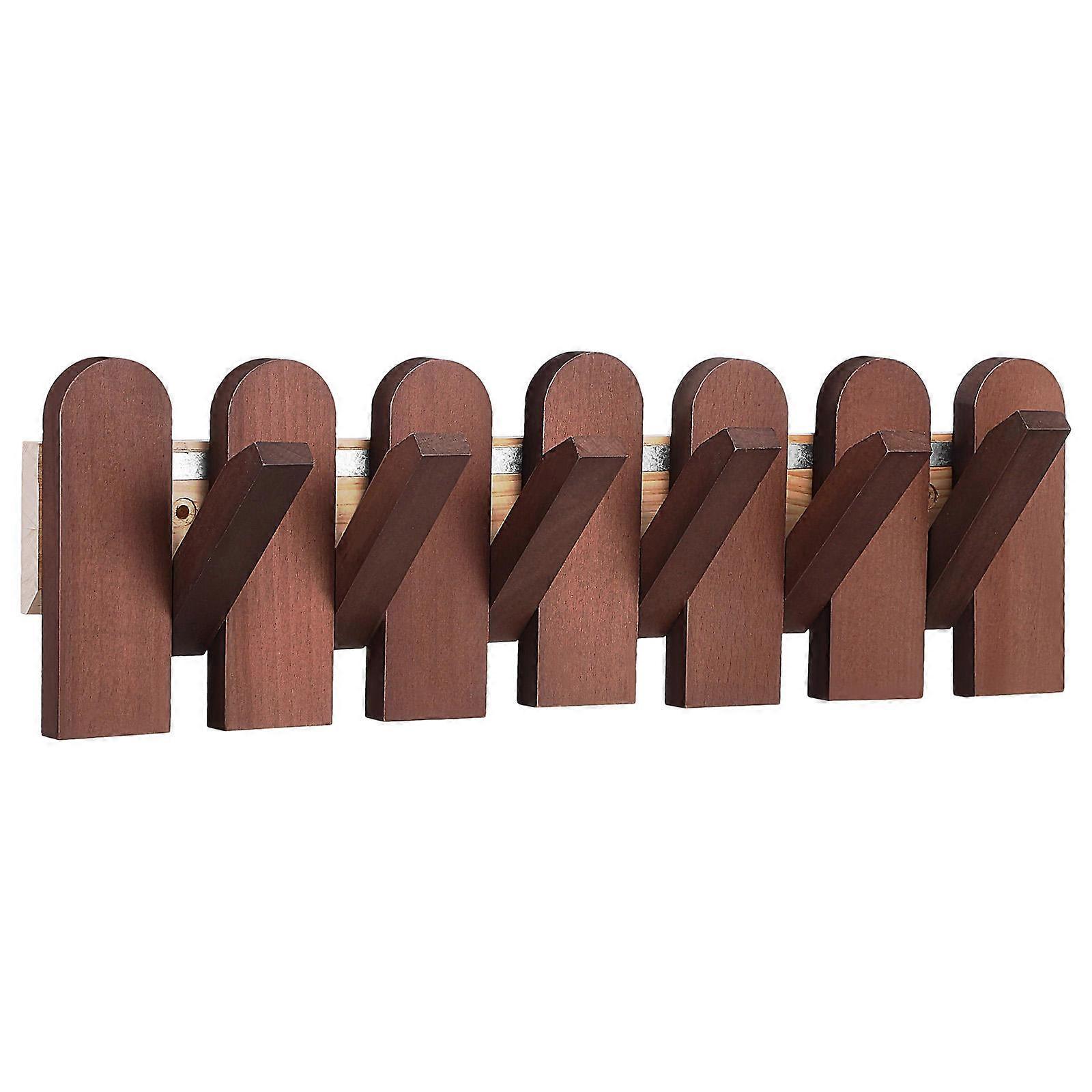 Piano Key Coat Hanger, Wall Mounted Rack for Clothes Hats Bags, Solid Wood Design