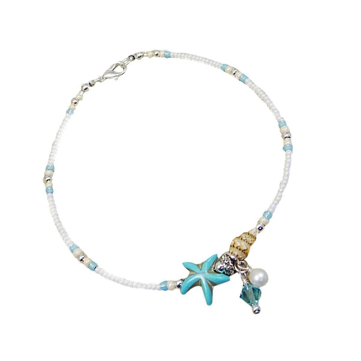 Buddha Foot Anklet Chain in Silver Alloy and Beads for Beach and Daily Wear Comfortable and Stylish