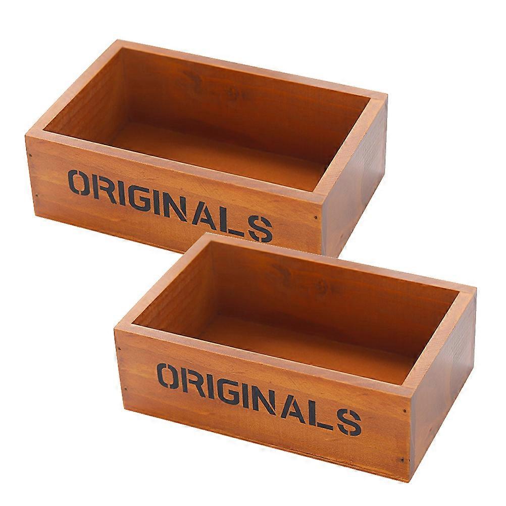 Worgeous 2 PCS Rechargeable Window Planter Box 19X12 5CM Light Brown